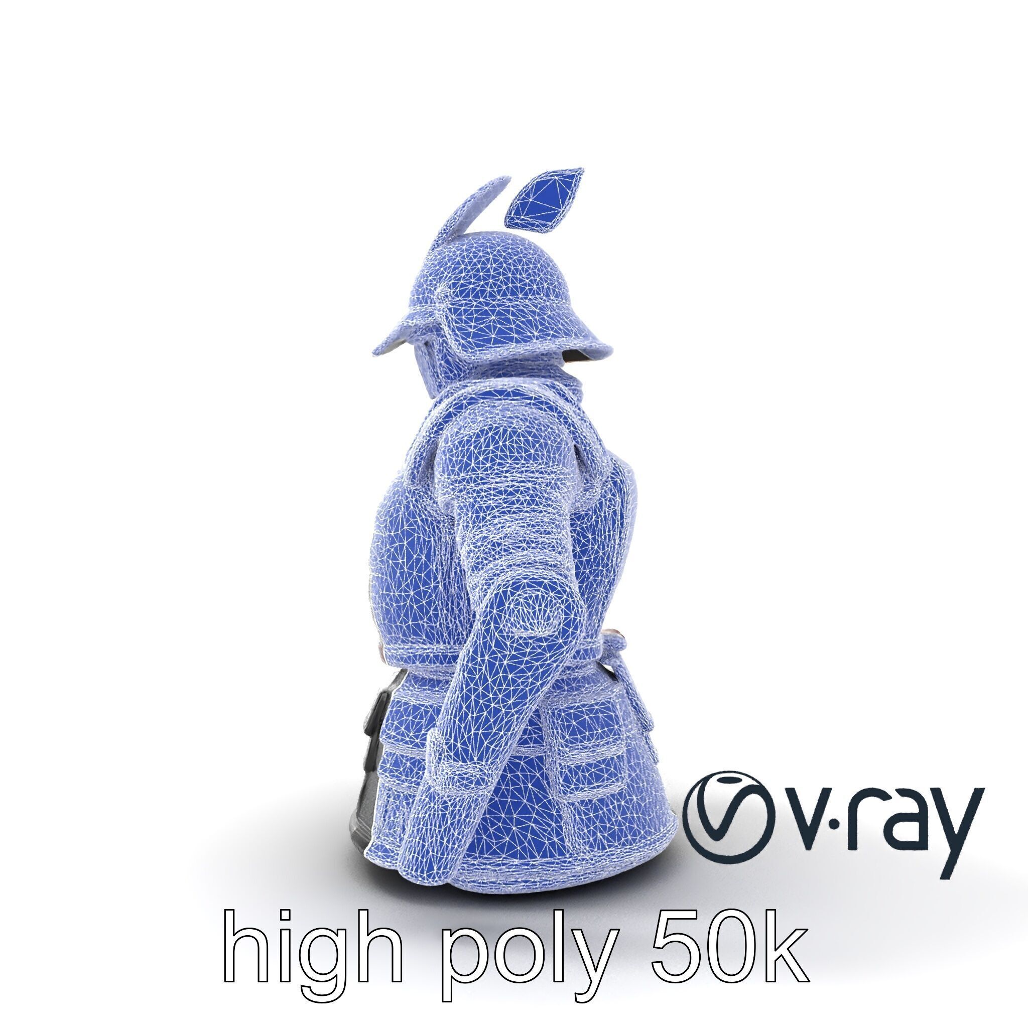 Samurai Knight Armor model pack Low-poly 3D model_31