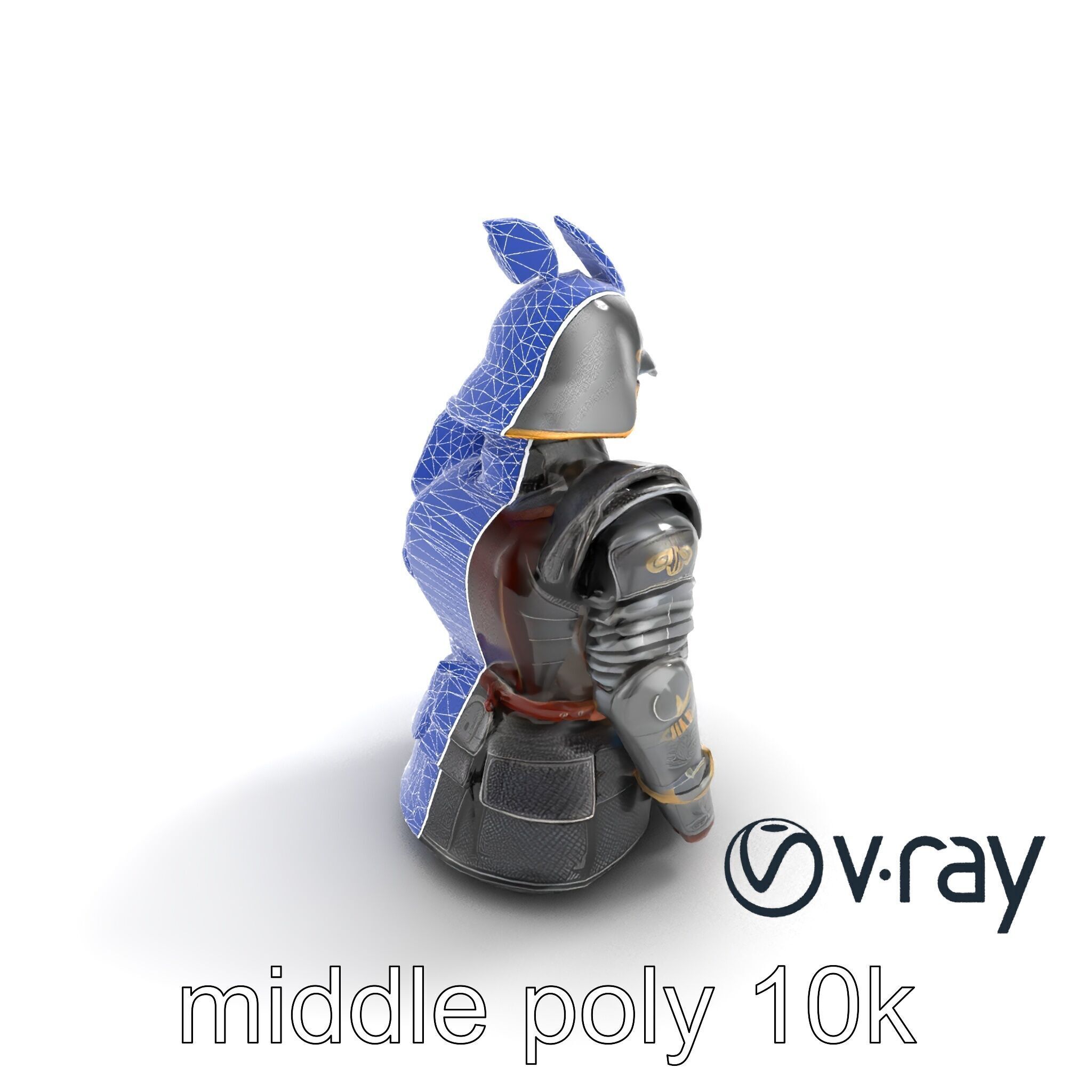 Samurai Knight Armor model pack Low-poly 3D model_19