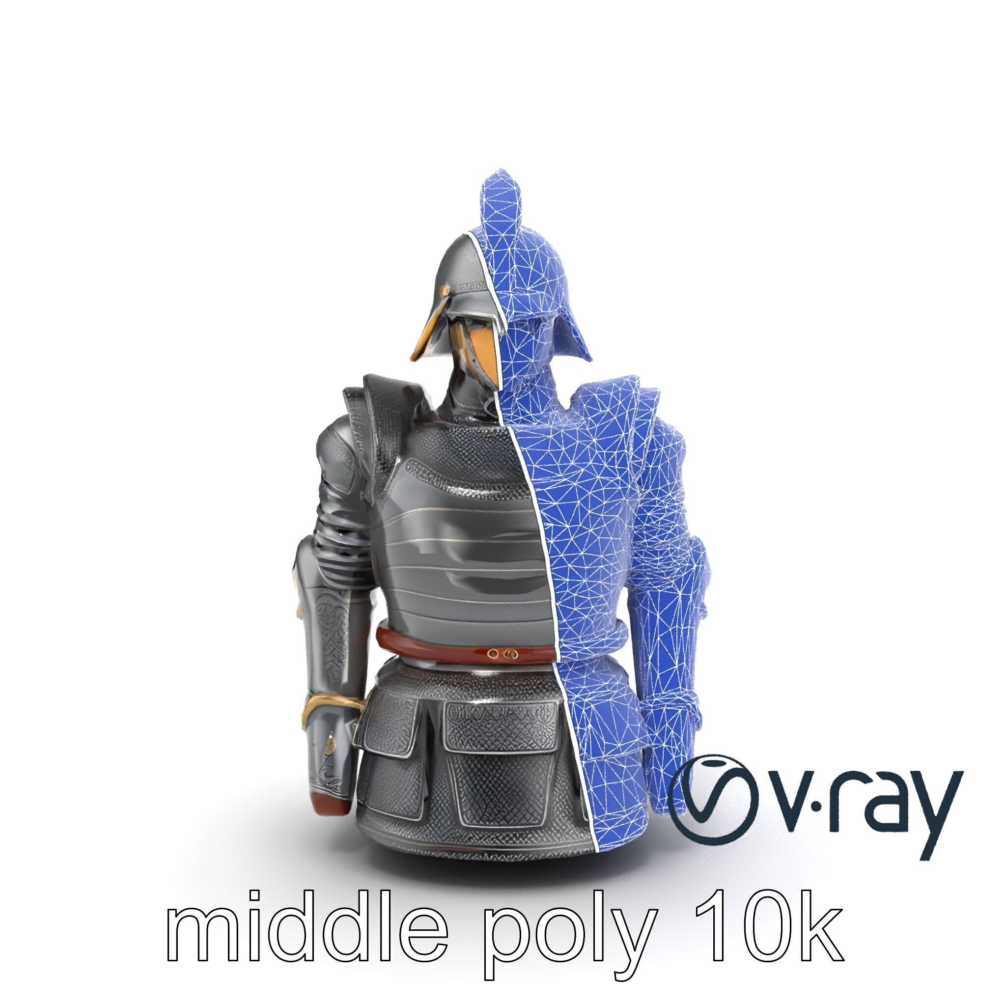 Samurai Knight Armor model pack Low-poly 3D model_23