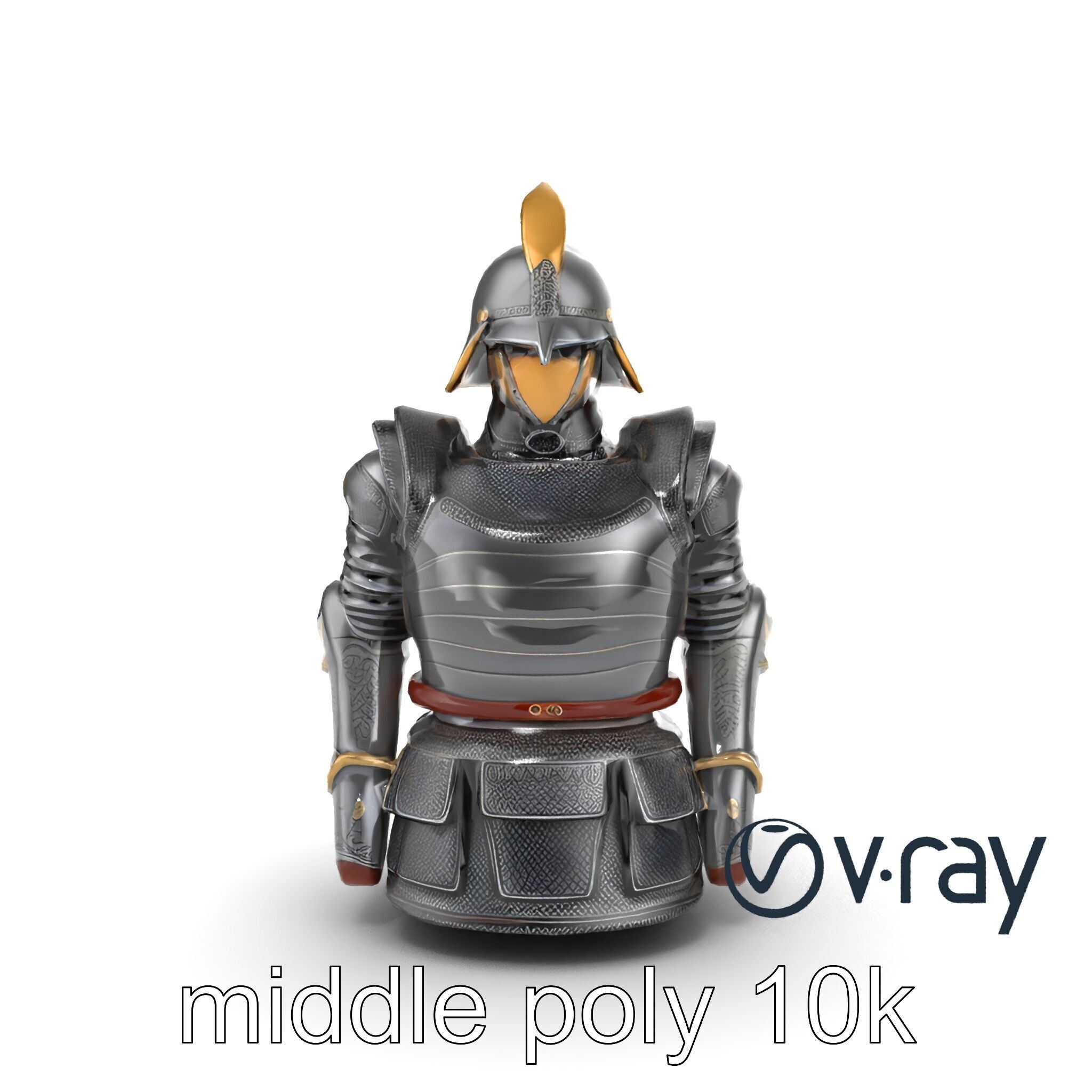 Samurai Knight Armor model pack Low-poly 3D model_28