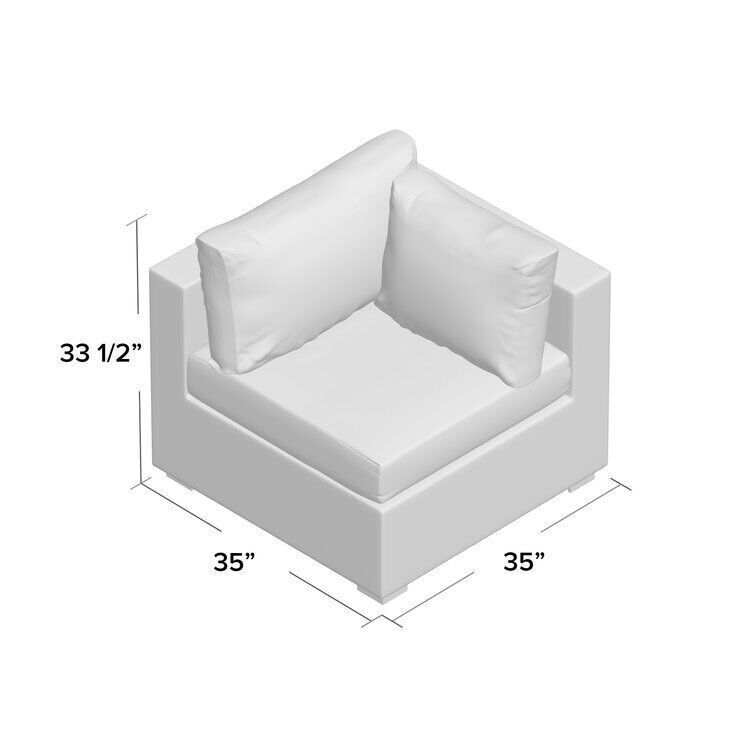 Mucha Corner Patio Chair 3D model_1