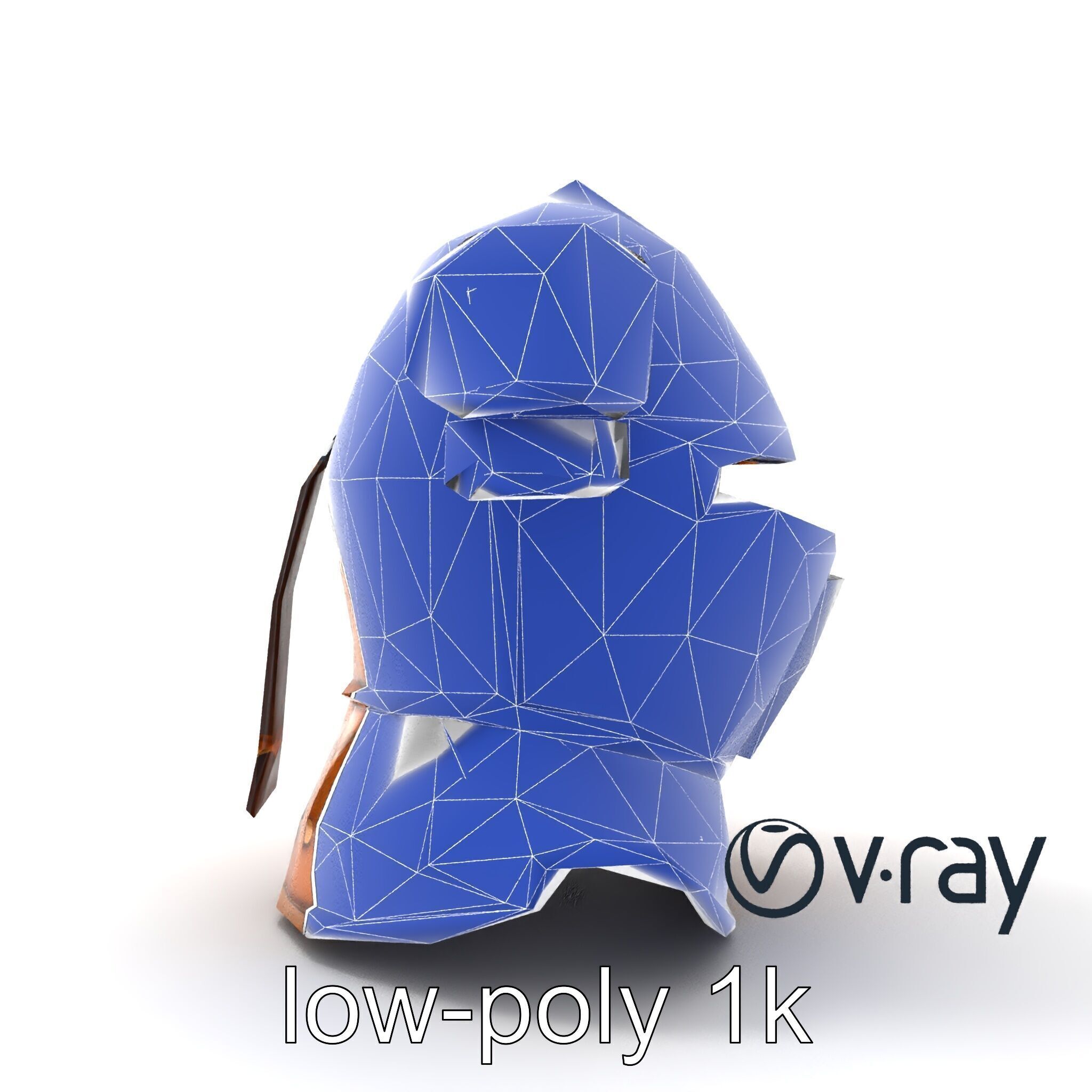 Royal Knight Armor Gold Engravings model pack Low-poly 3D model_25