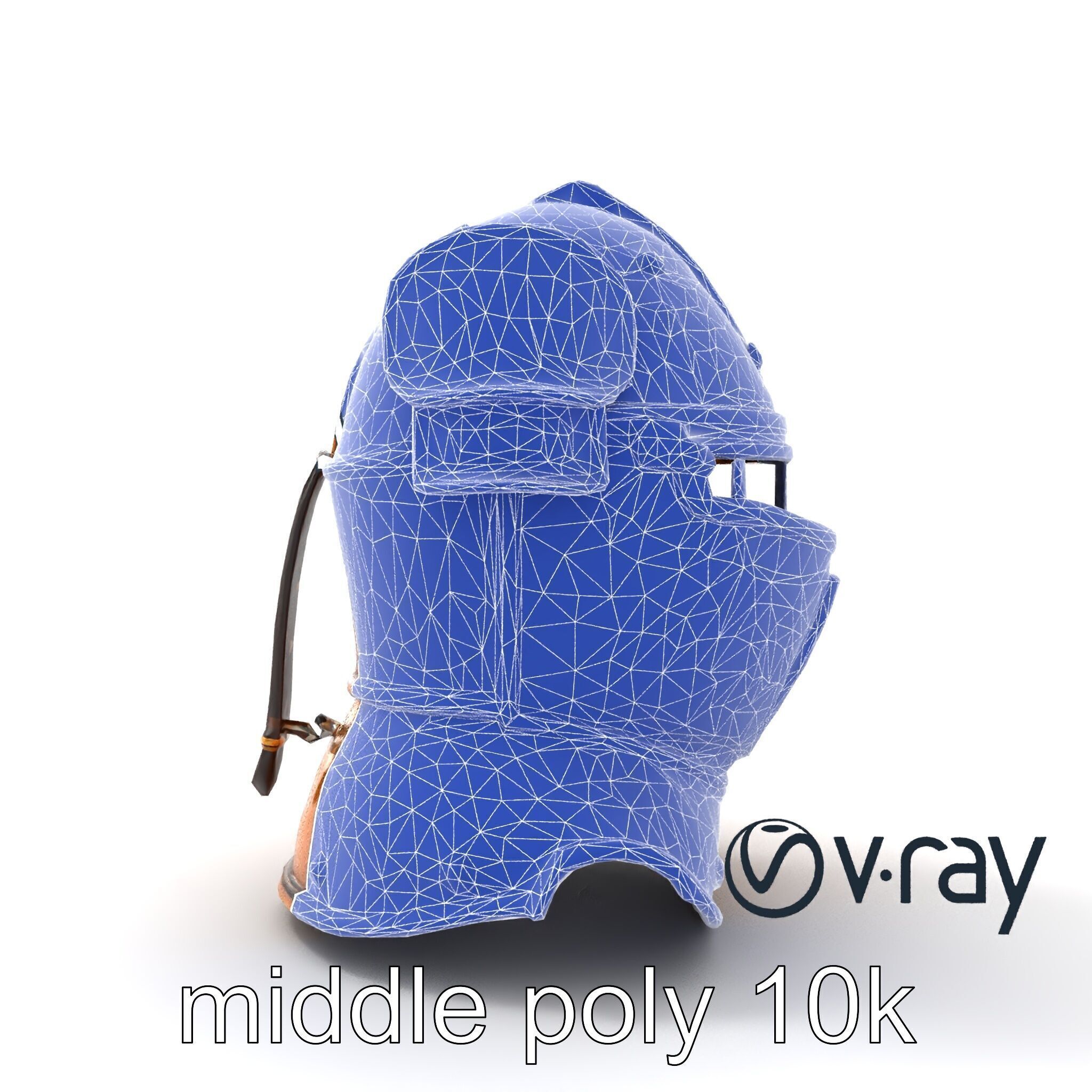 Royal Knight Armor Gold Engravings model pack Low-poly 3D model_29