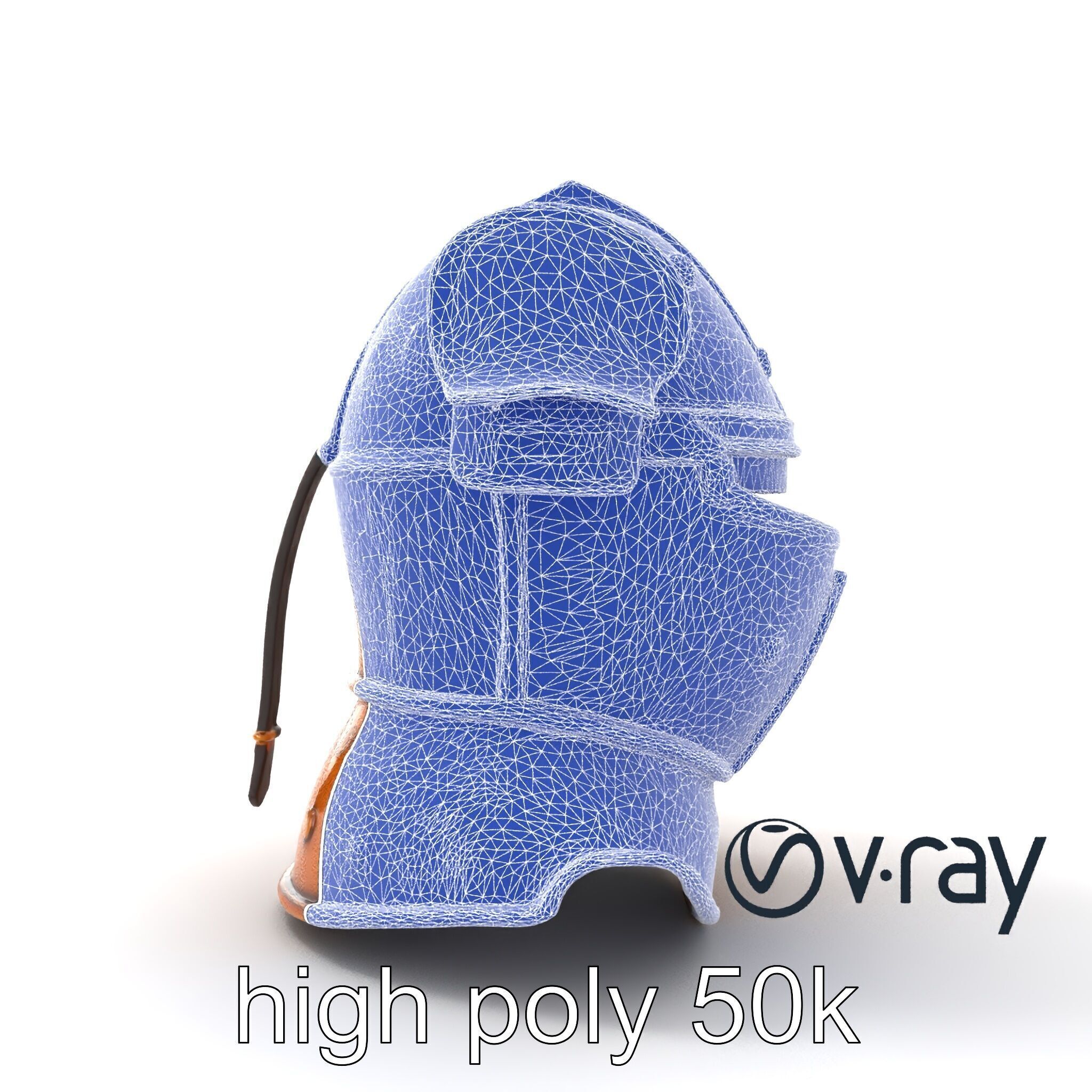 Royal Knight Armor Gold Engravings model pack Low-poly 3D model_28