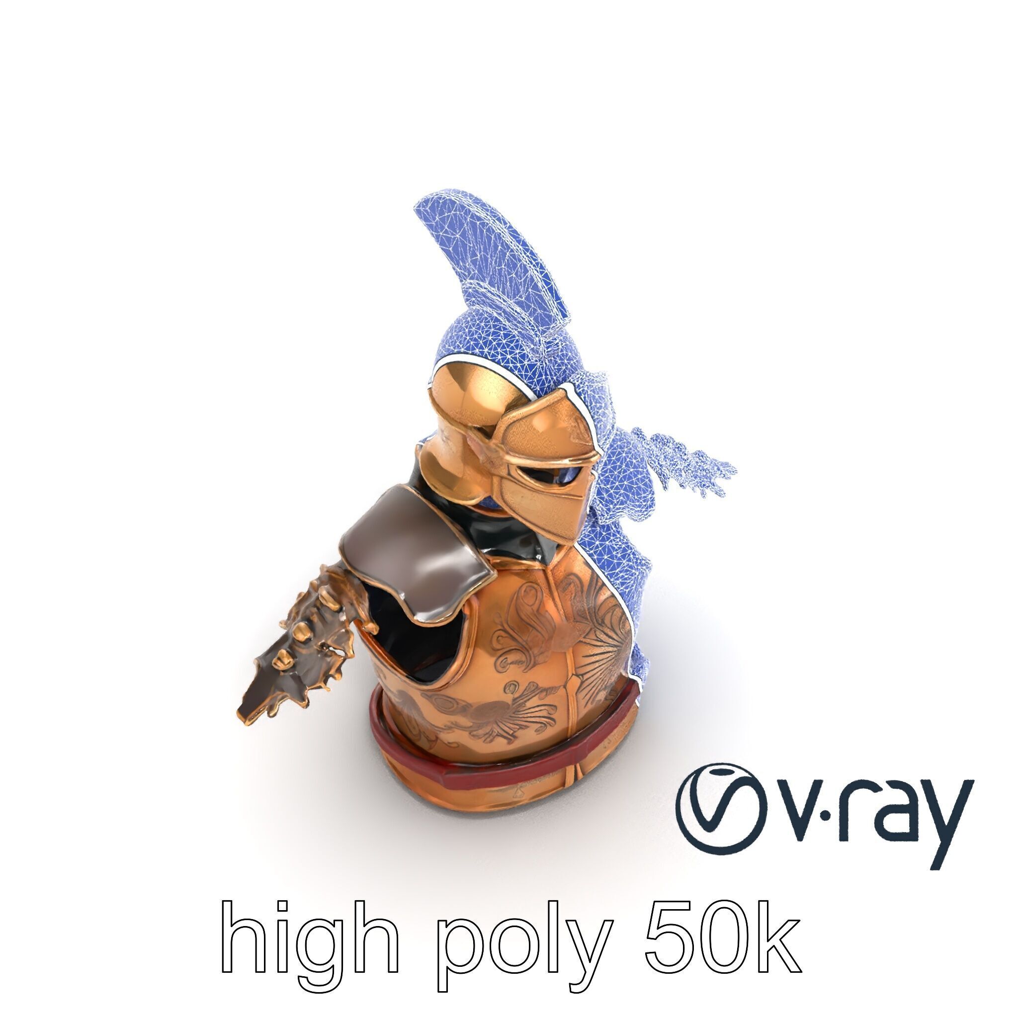 Ancient Roman Knight Armor model pack Low-poly 3D model_16