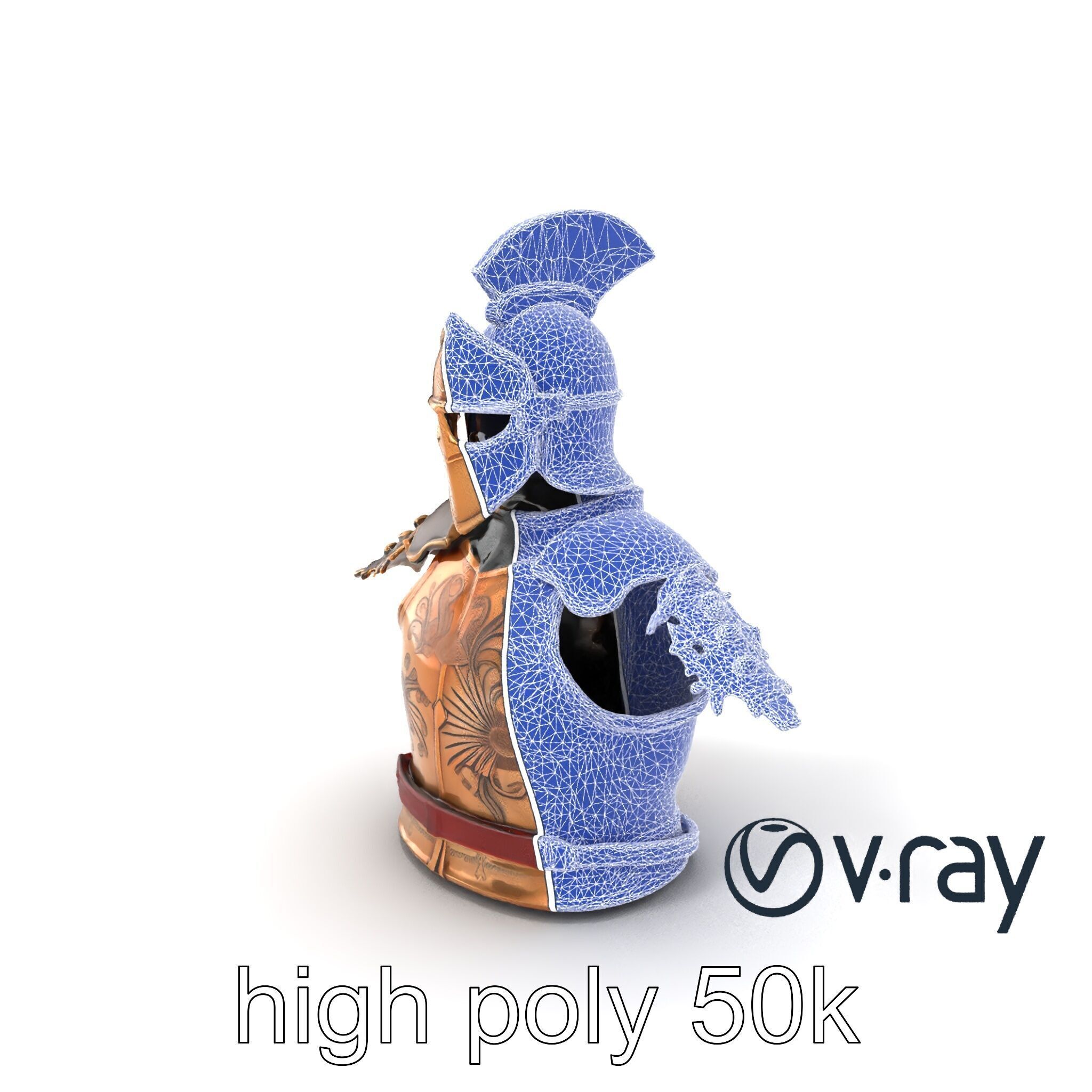 Ancient Roman Knight Armor model pack Low-poly 3D model_8