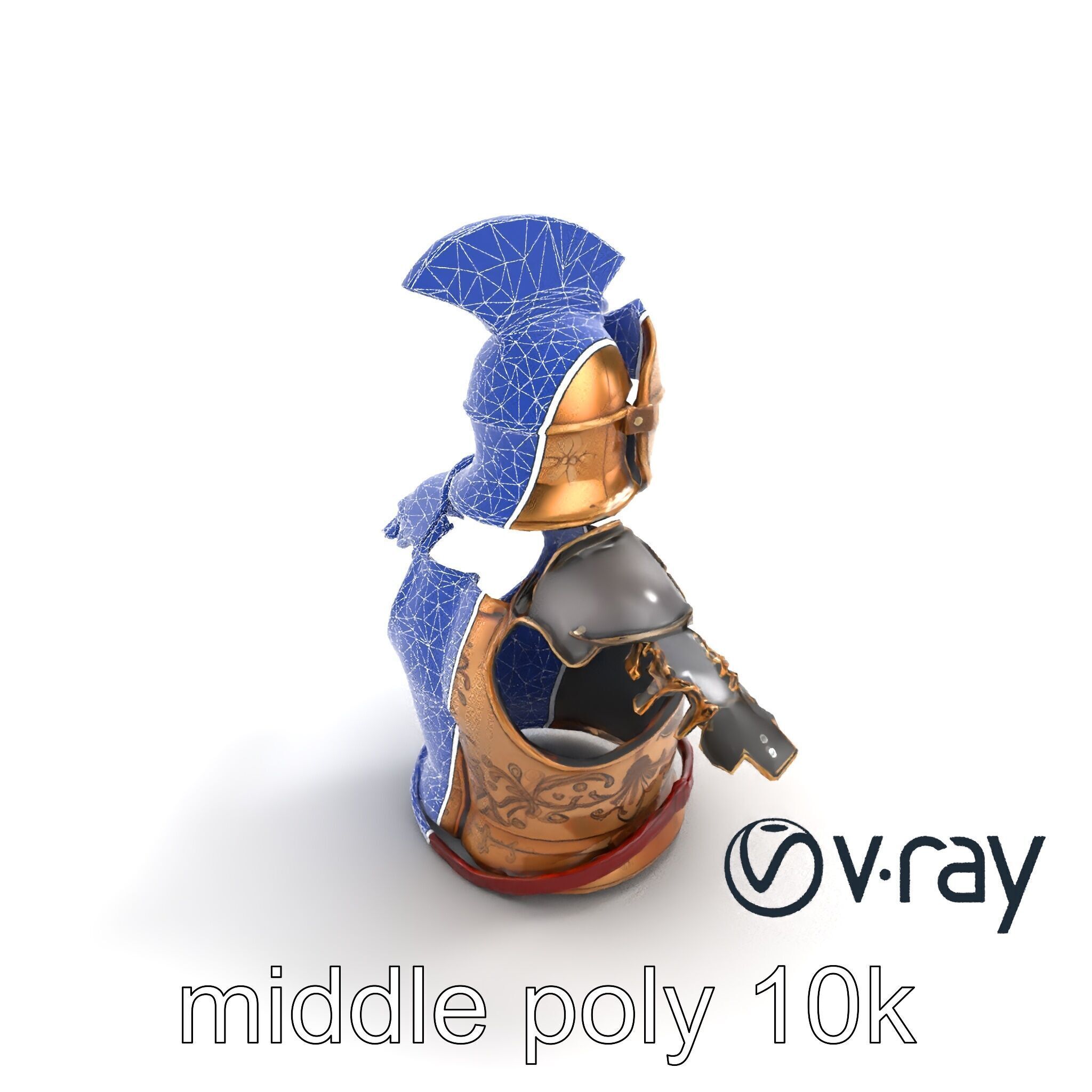 Ancient Roman Knight Armor model pack Low-poly 3D model_25