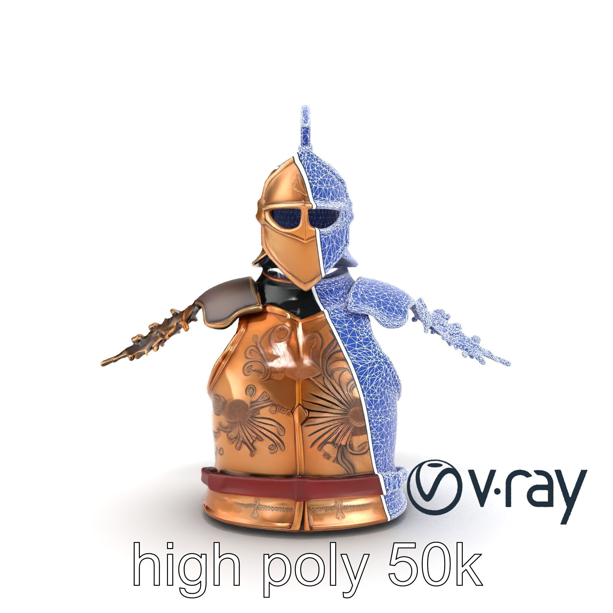 Ancient Roman Knight Armor model pack Low-poly 3D model_23