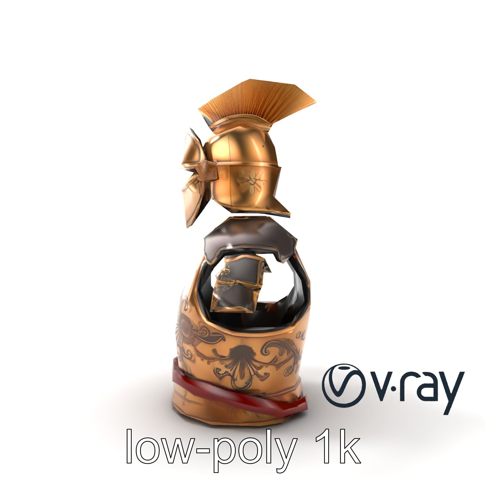 Ancient Roman Knight Armor model pack Low-poly 3D model_31