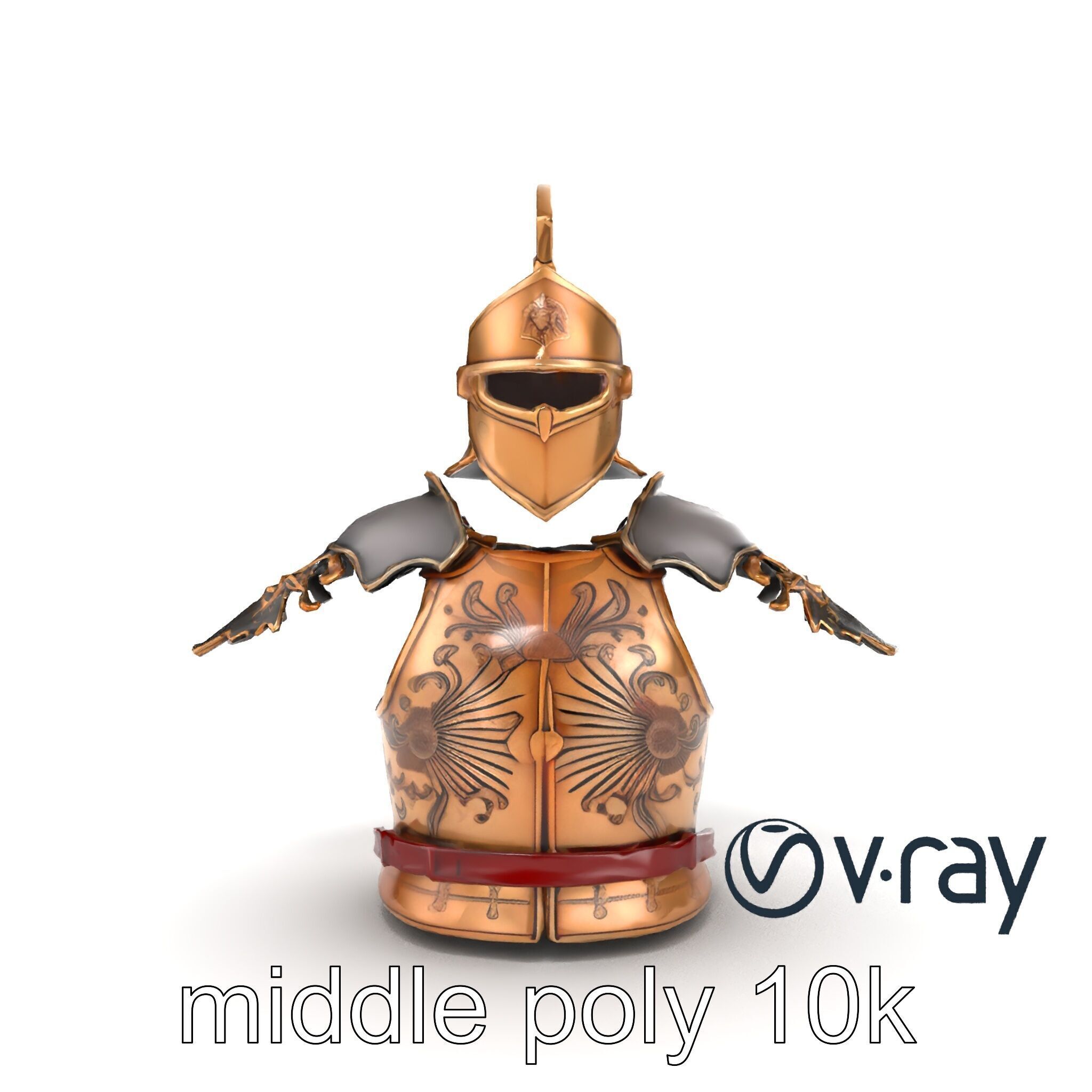 Ancient Roman Knight Armor model pack Low-poly 3D model_21
