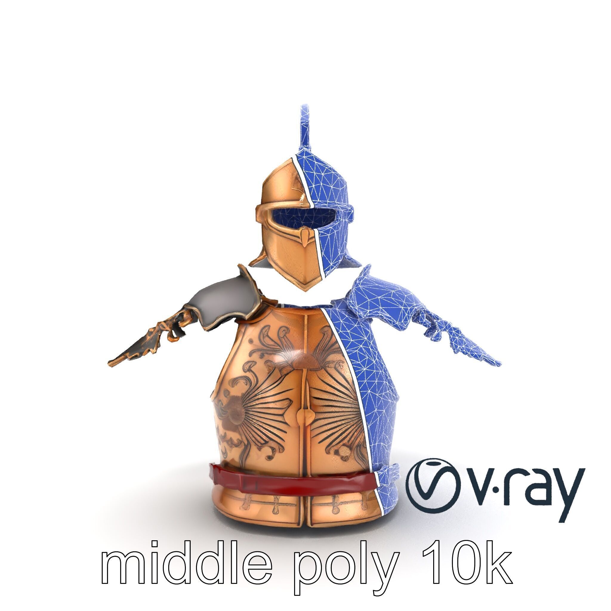 Ancient Roman Knight Armor model pack Low-poly 3D model_24