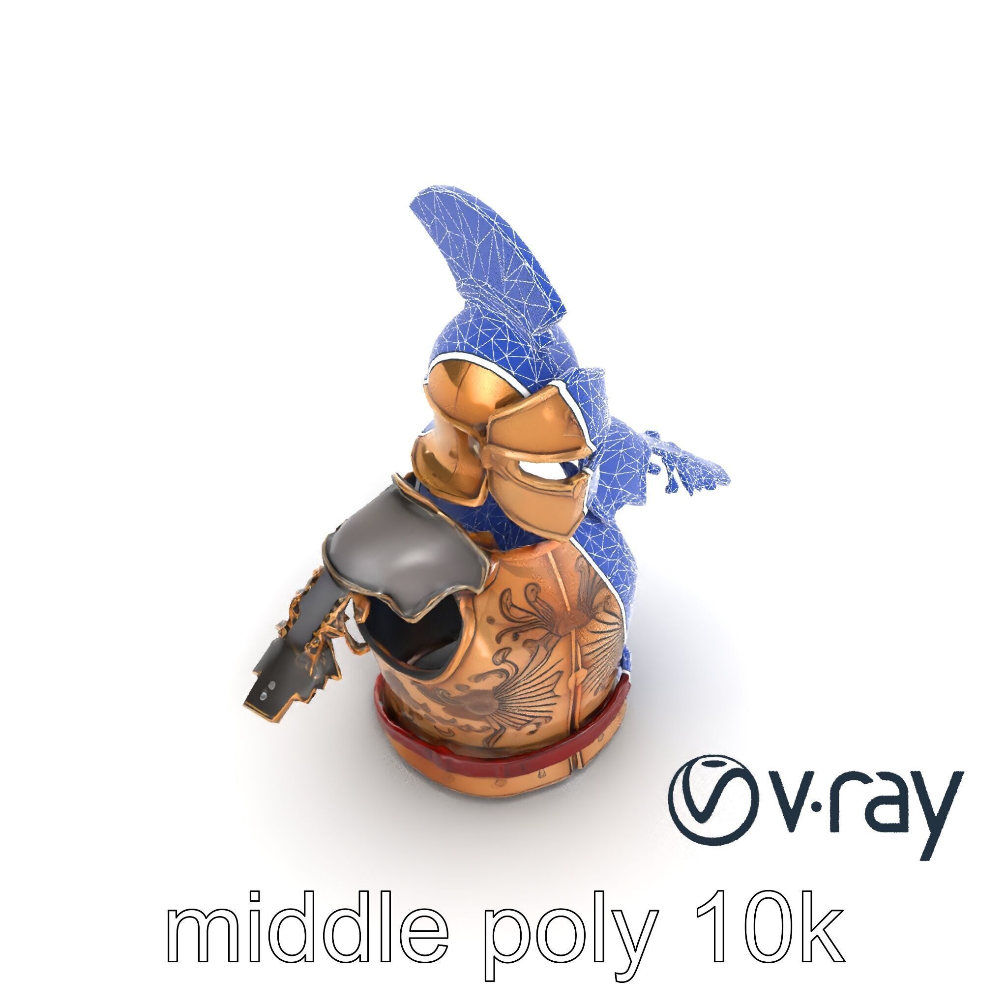Ancient Roman Knight Armor model pack Low-poly 3D model_26