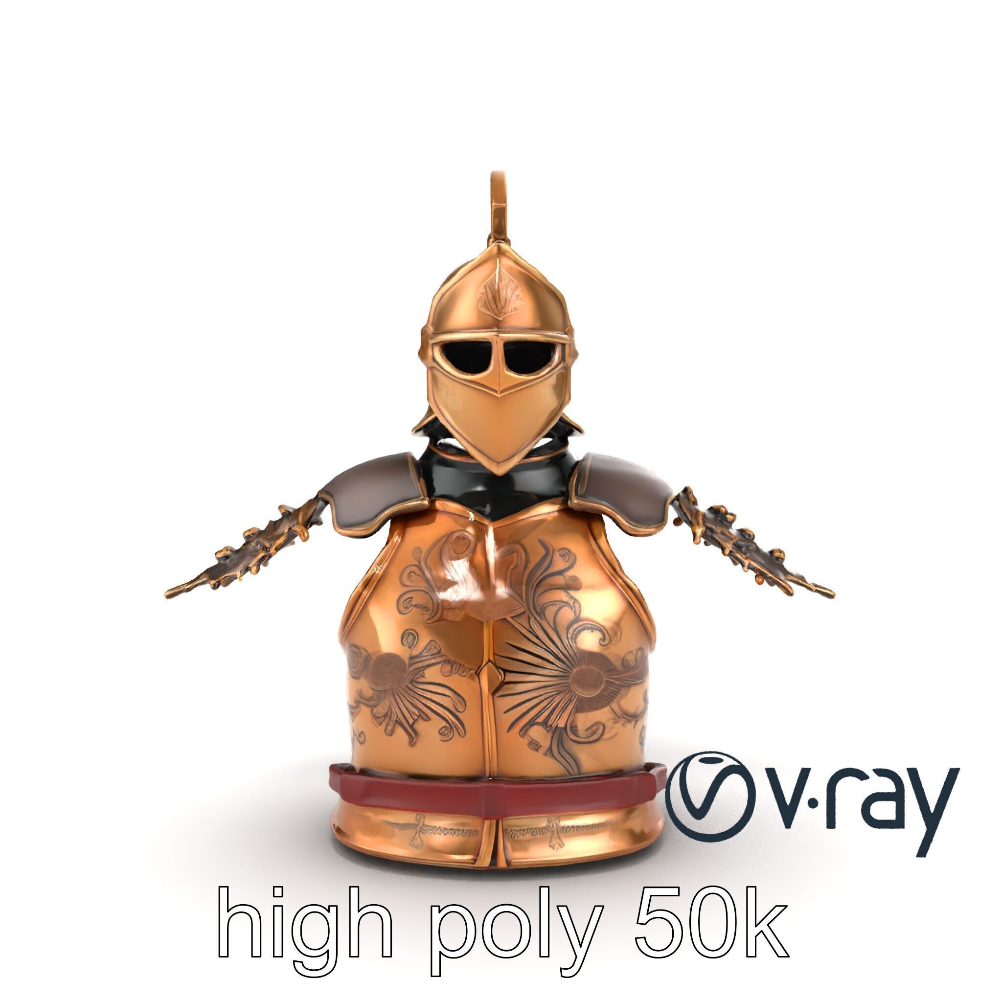 Ancient Roman Knight Armor model pack Low-poly 3D model_18