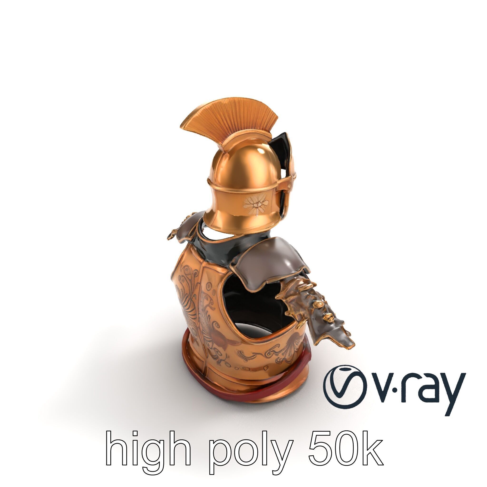 Ancient Roman Knight Armor model pack Low-poly 3D model_11