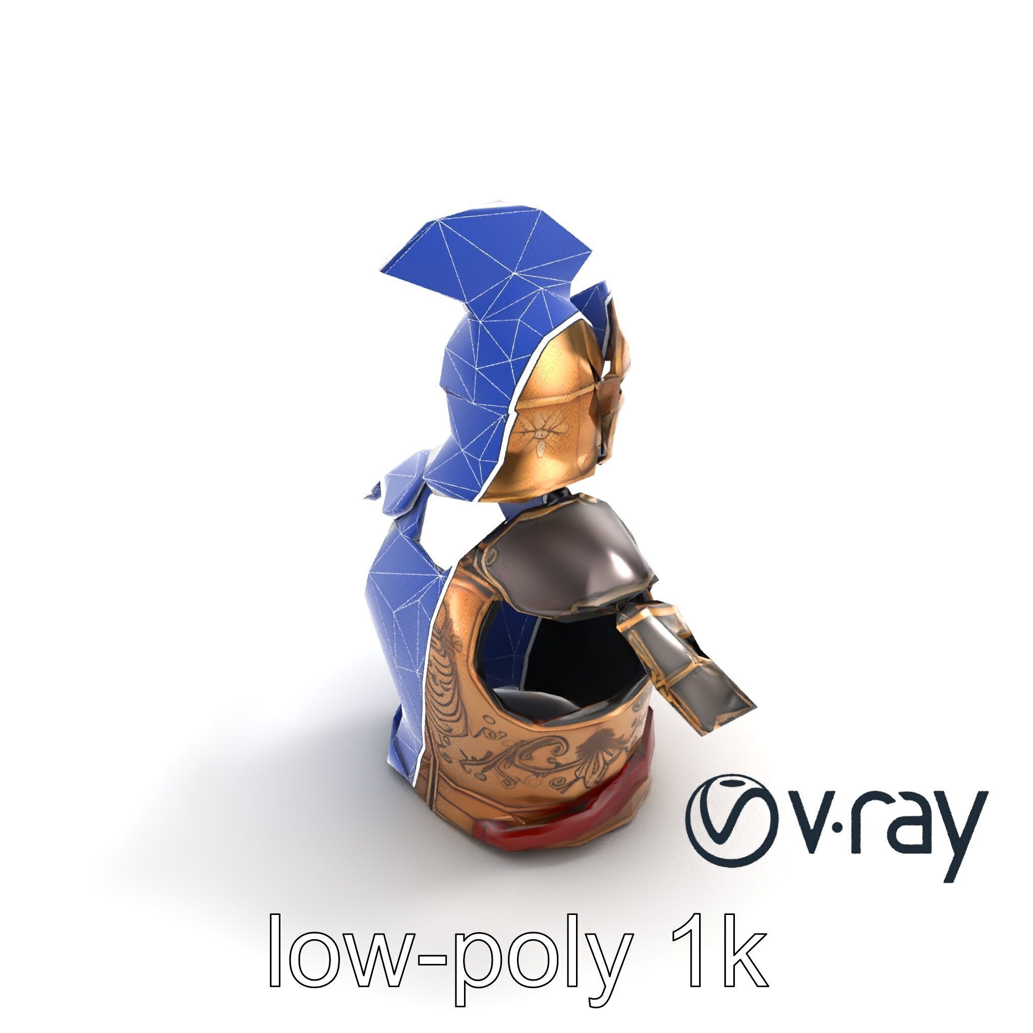 Ancient Roman Knight Armor model pack Low-poly 3D model_22