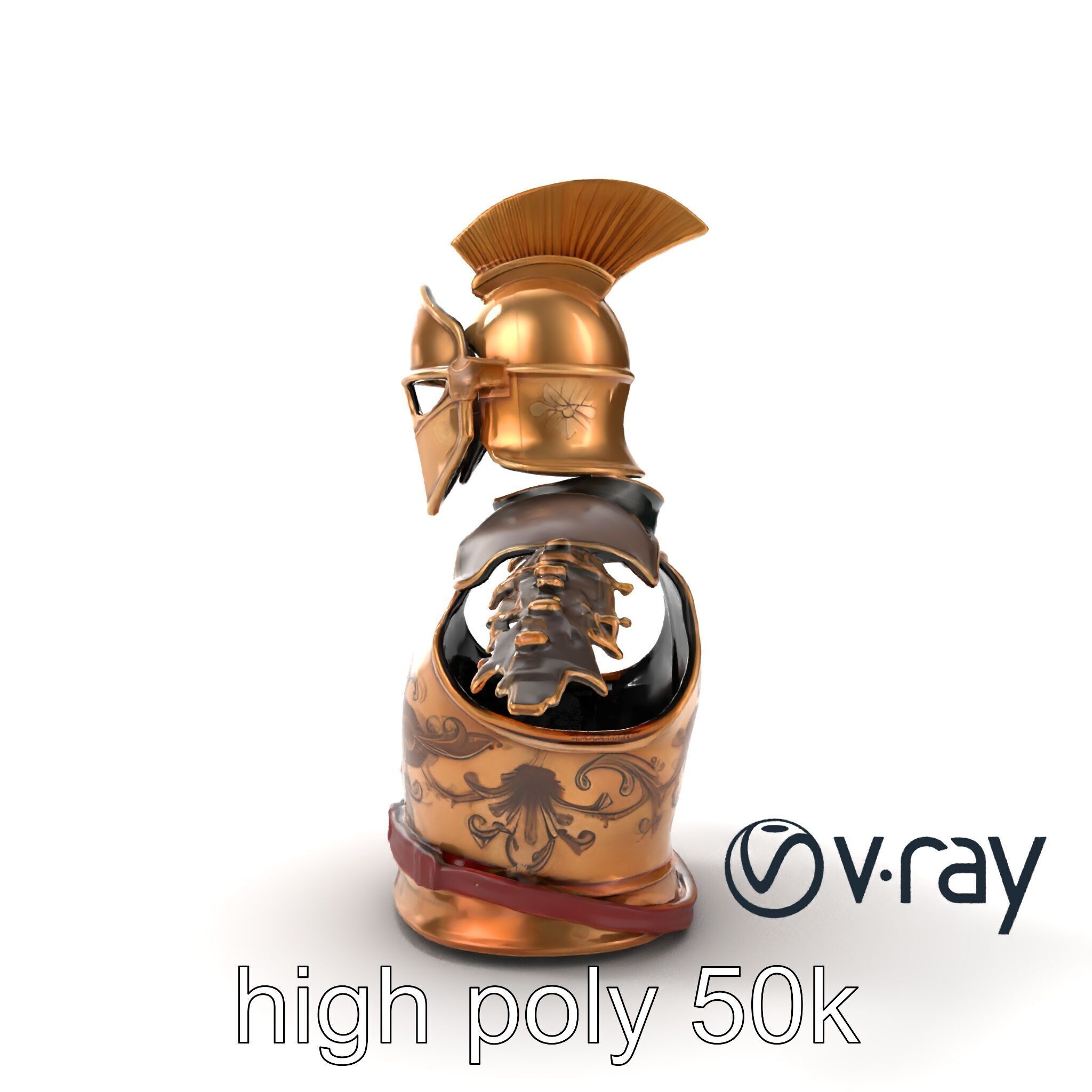 Ancient Roman Knight Armor model pack Low-poly 3D model_28