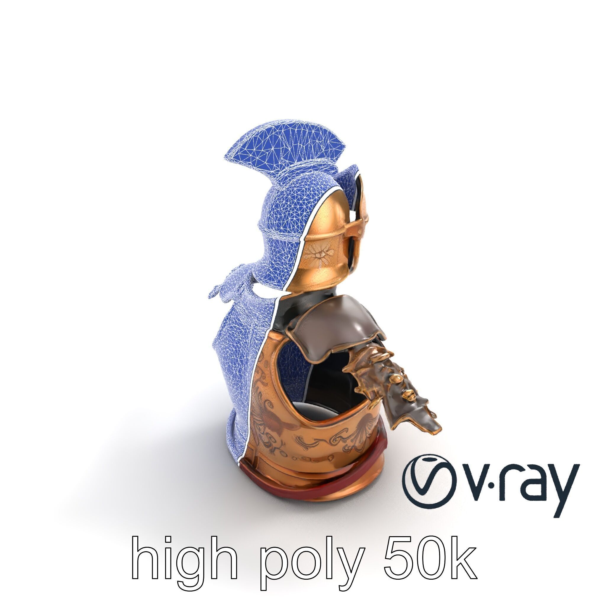 Ancient Roman Knight Armor model pack Low-poly 3D model_13