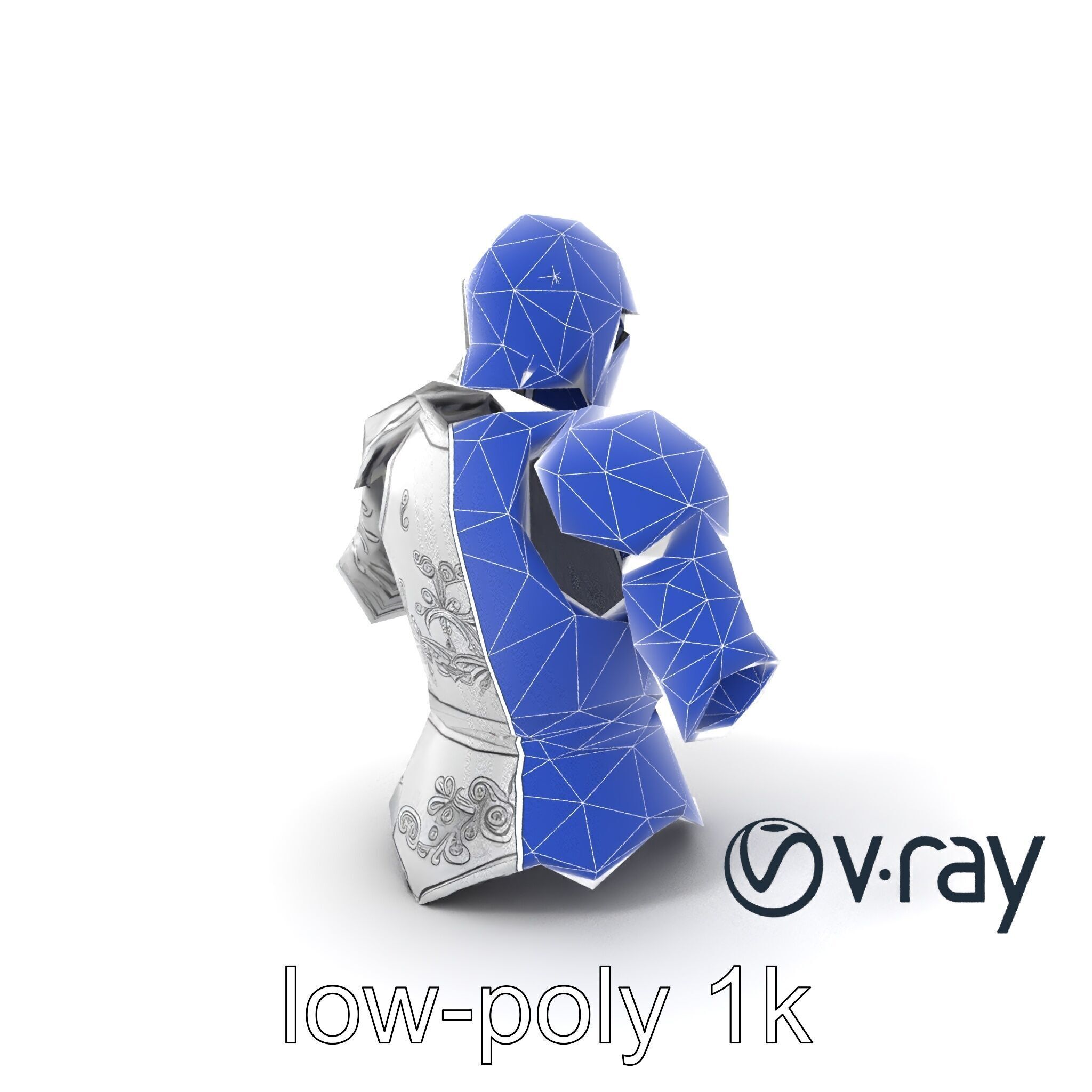 Elven Knight Mithril Armor Set model pack Low-poly 3D model_10