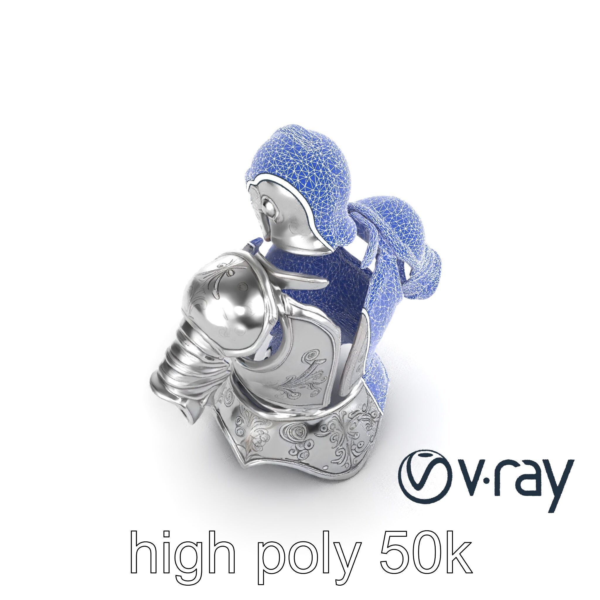 Elven Knight Mithril Armor Set model pack Low-poly 3D model_14