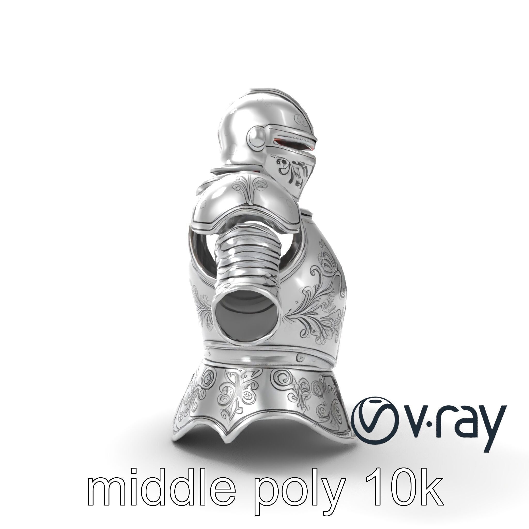 Elven Knight Mithril Armor Set model pack Low-poly 3D model_12