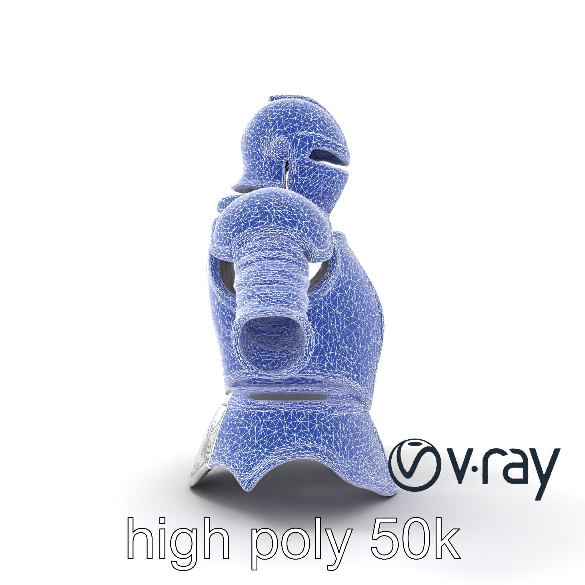 Elven Knight Mithril Armor Set model pack Low-poly 3D model_23