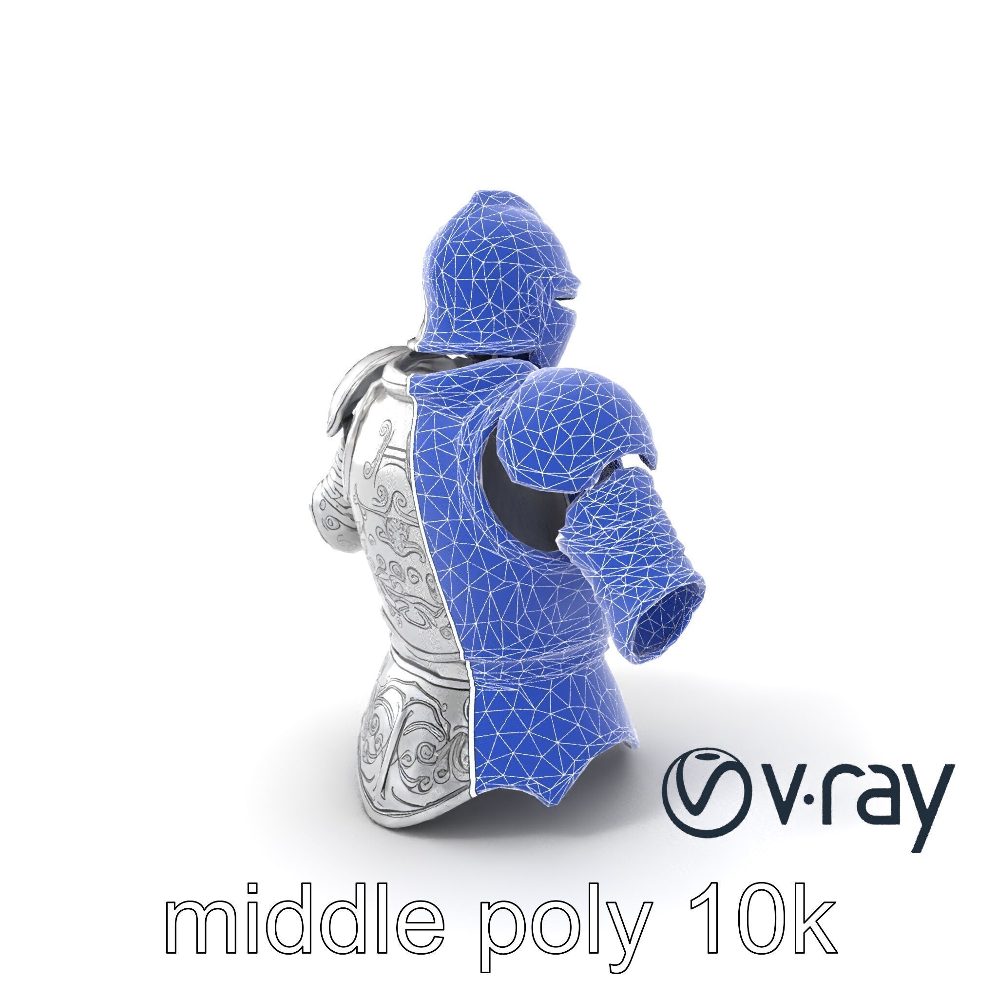 Elven Knight Mithril Armor Set model pack Low-poly 3D model_6