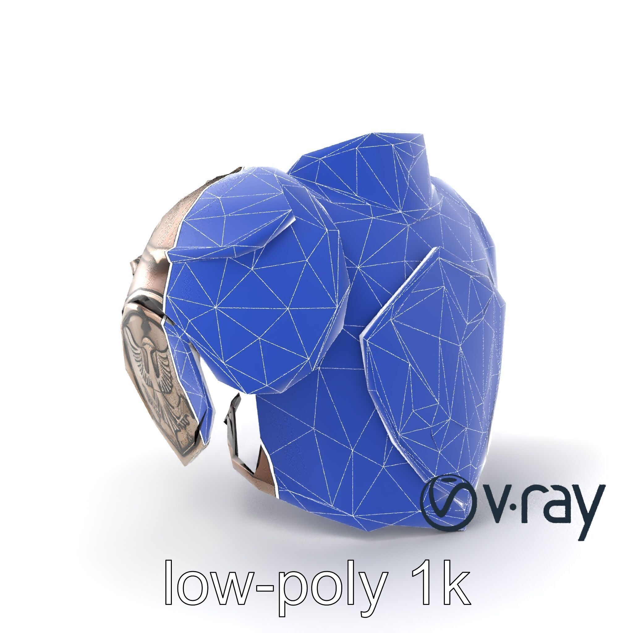 Imperial Knight Armor Heavy Plated Heraldic model pack Low-poly 3D model_31