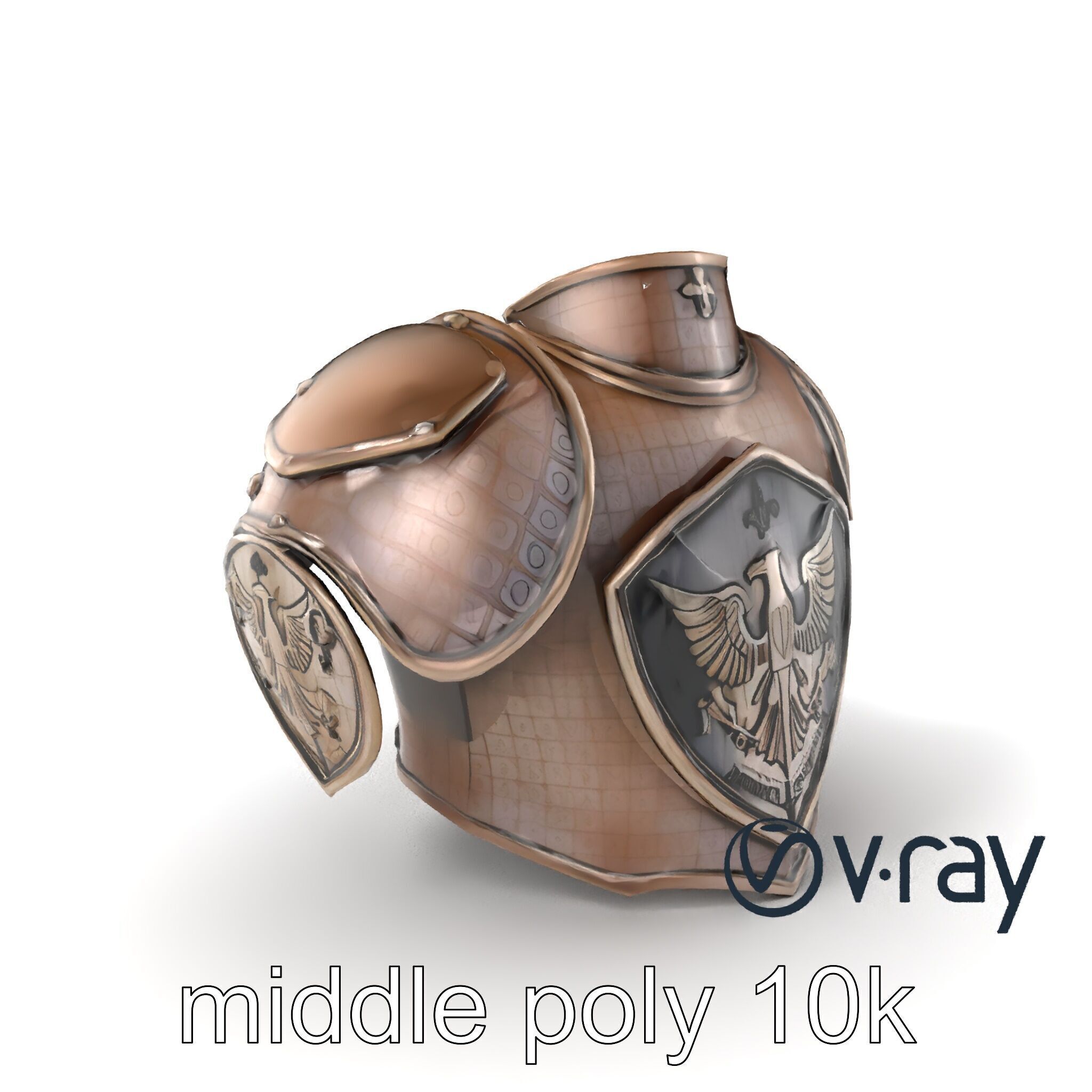 Imperial Knight Armor Heavy Plated Heraldic model pack Low-poly 3D model_3