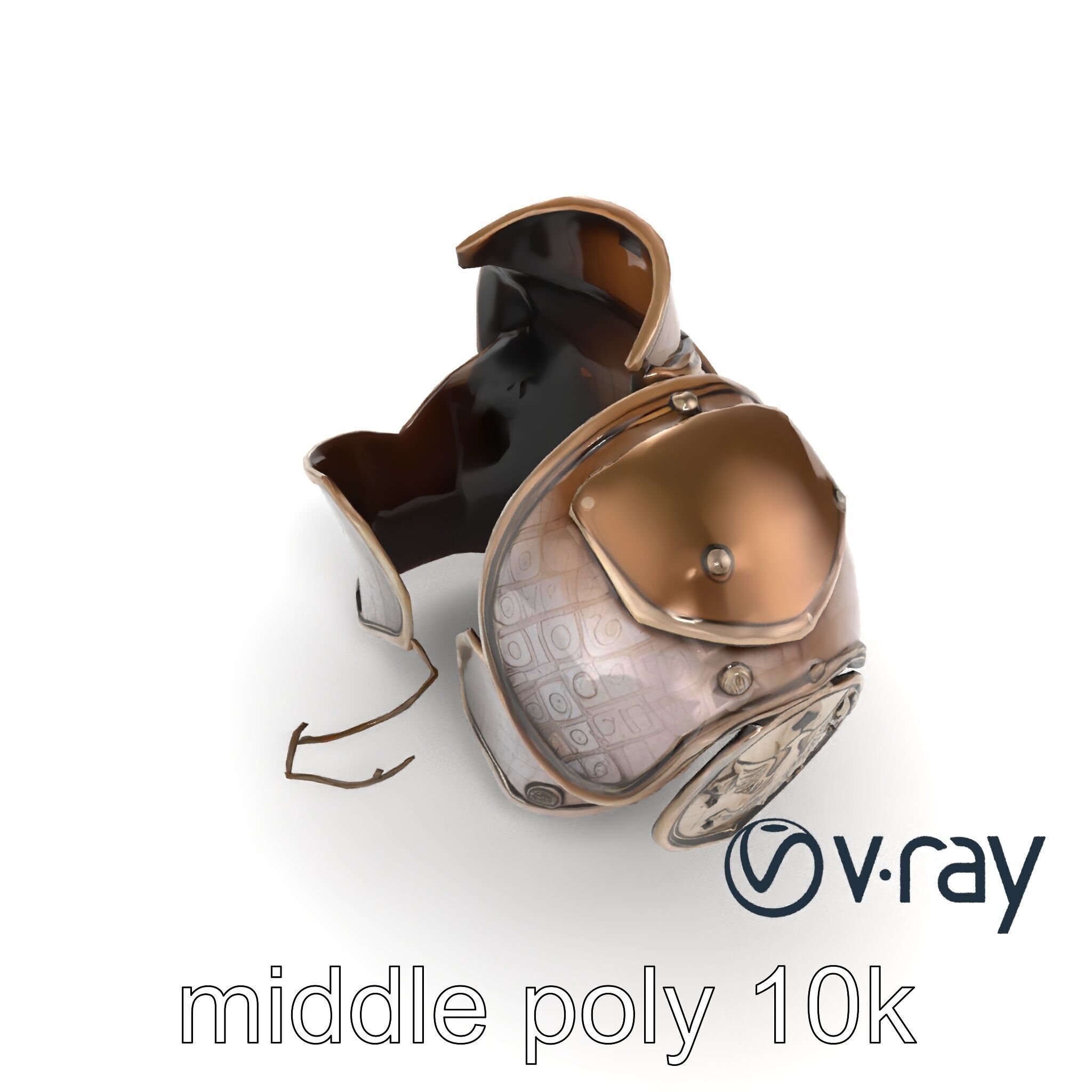 Imperial Knight Armor Heavy Plated Heraldic model pack Low-poly 3D model_18