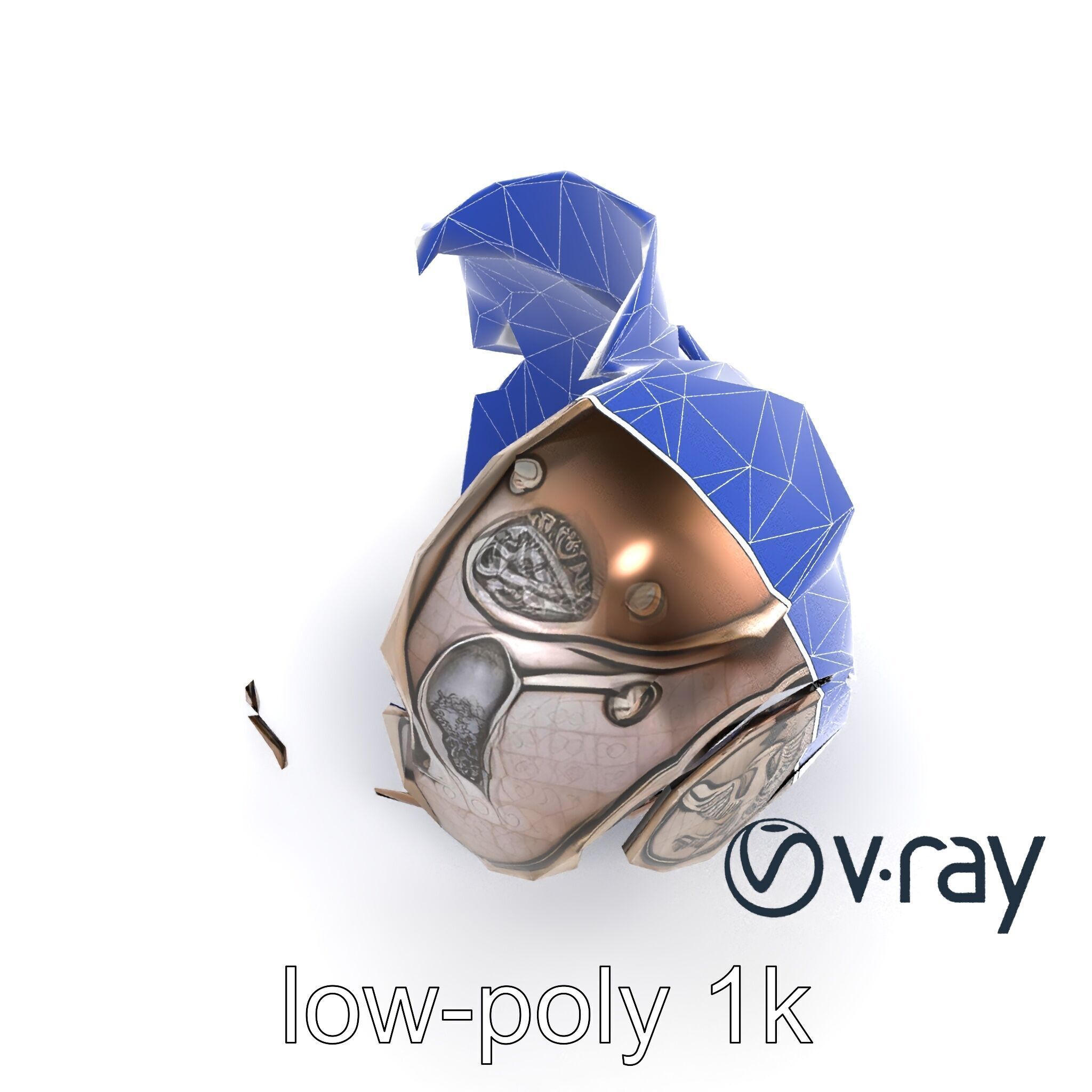 Imperial Knight Armor Heavy Plated Heraldic model pack Low-poly 3D model_24