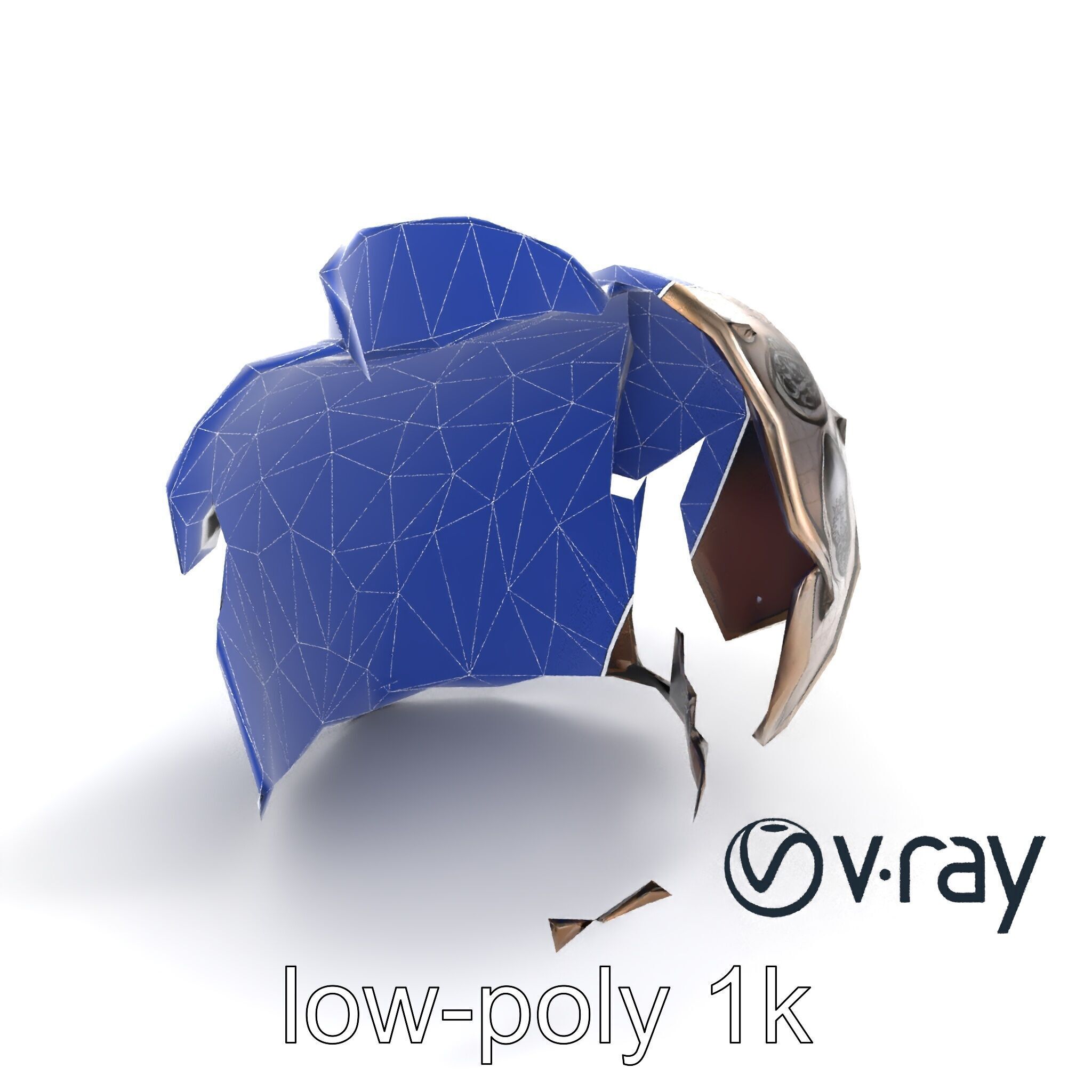 Imperial Knight Armor Heavy Plated Heraldic model pack Low-poly 3D model_20