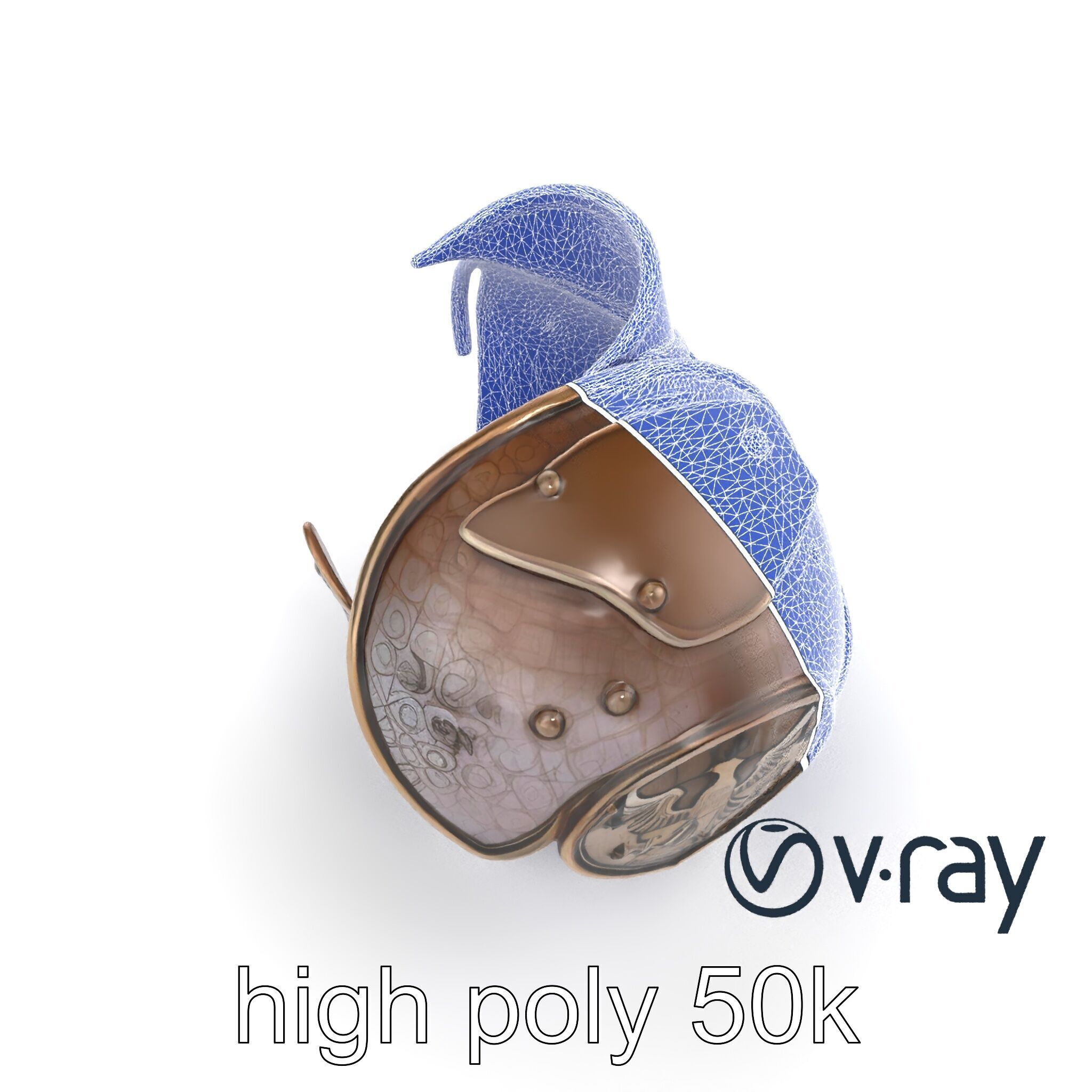 Imperial Knight Armor Heavy Plated Heraldic model pack Low-poly 3D model_17