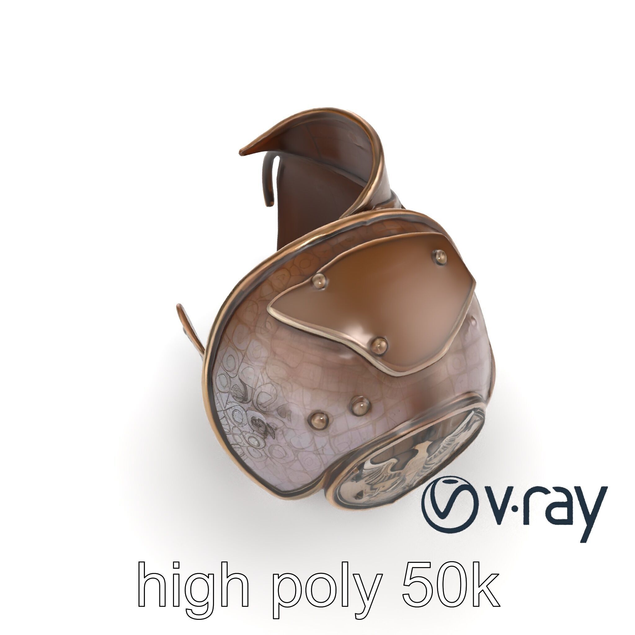 Imperial Knight Armor Heavy Plated Heraldic model pack Low-poly 3D model_11