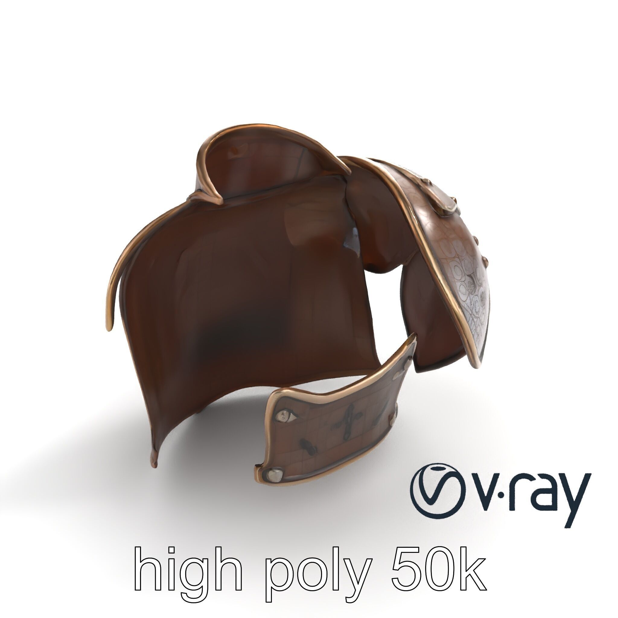 Imperial Knight Armor Heavy Plated Heraldic model pack Low-poly 3D model_8