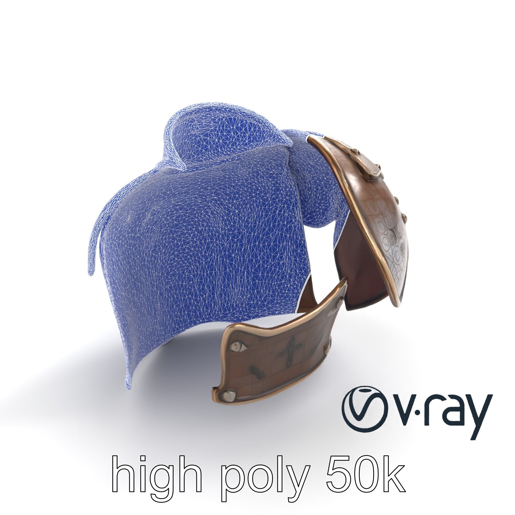 Imperial Knight Armor Heavy Plated Heraldic model pack Low-poly 3D model_28