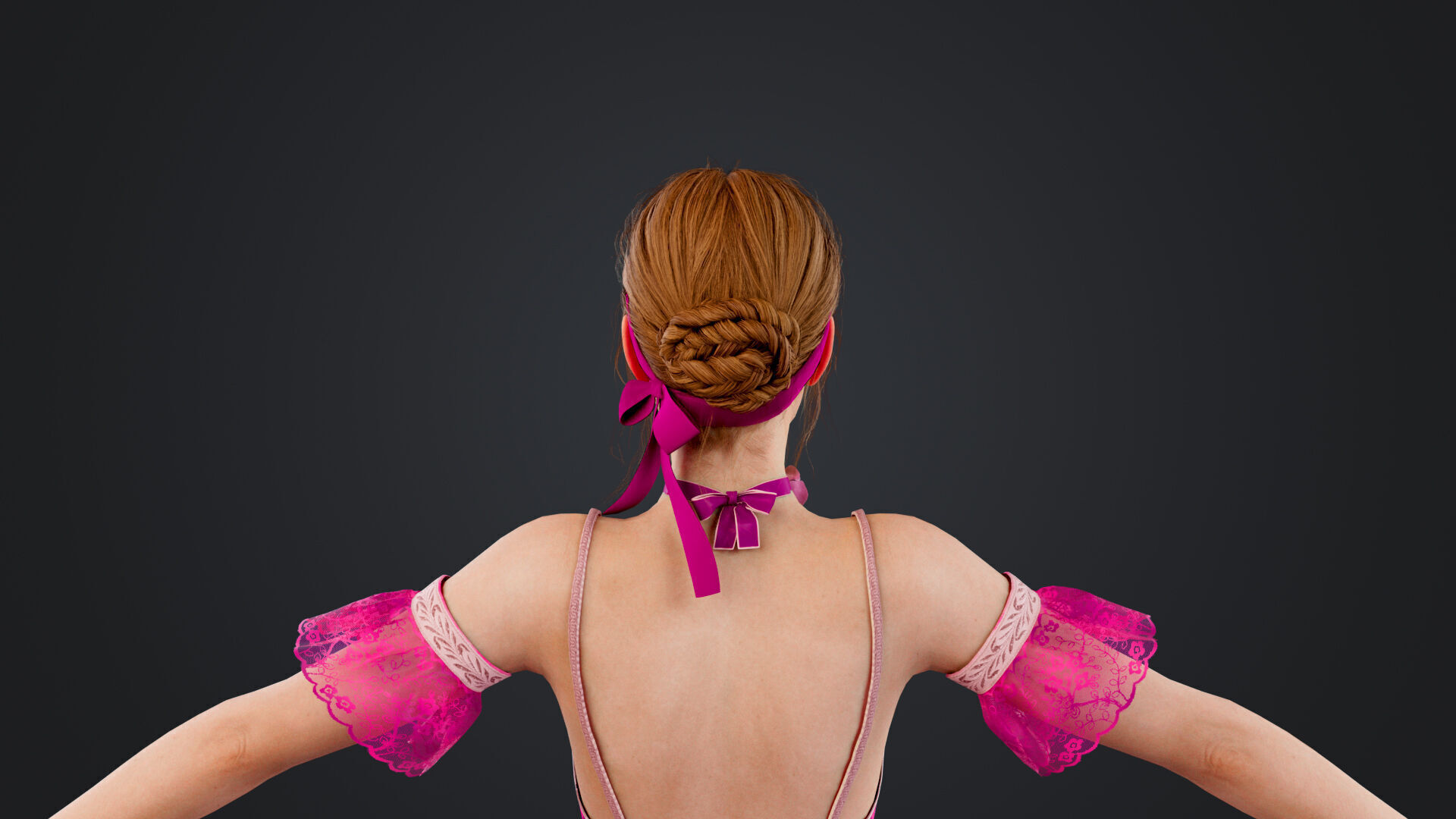 Ballerina Low-poly 3D model_32