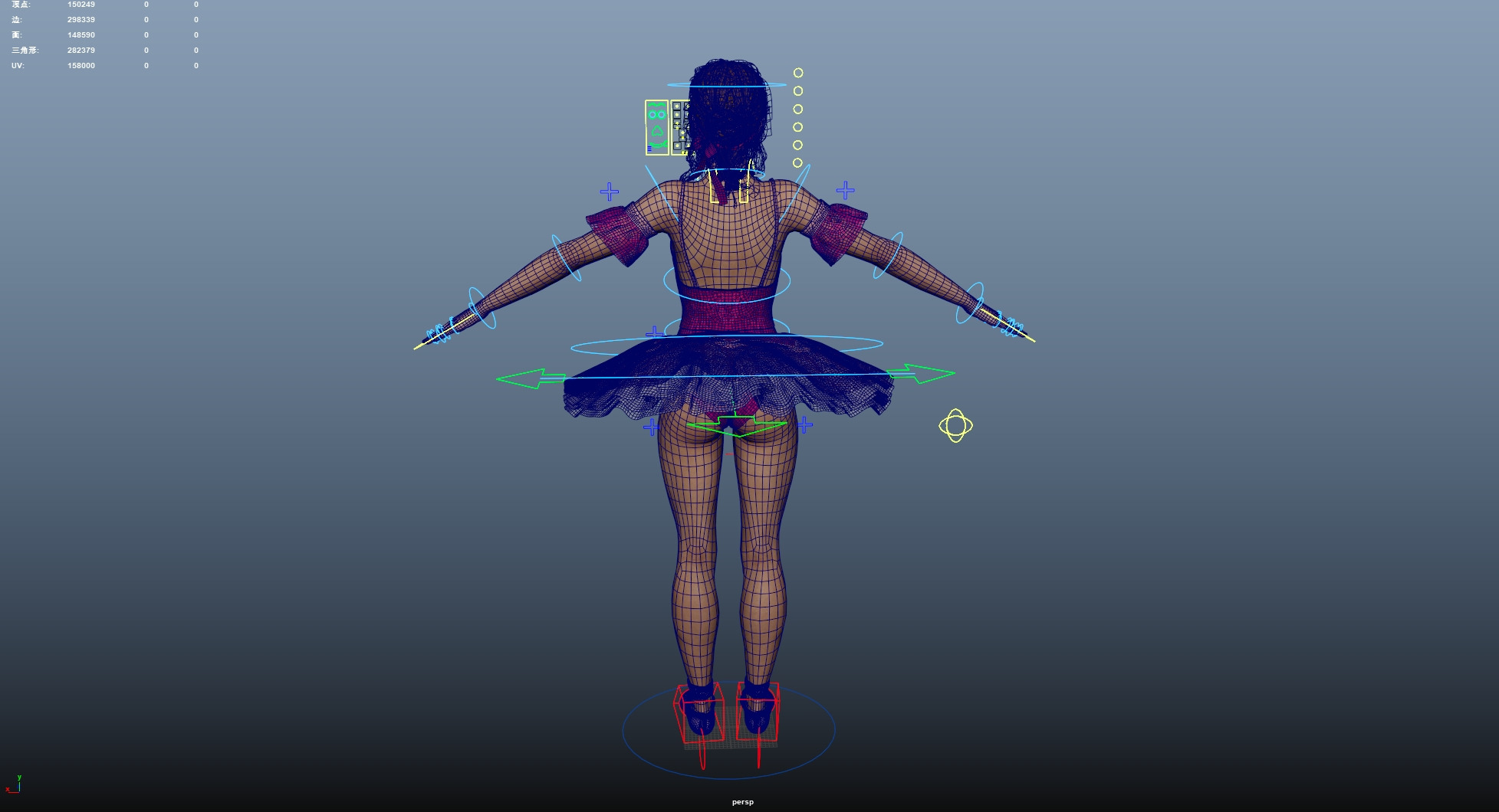 Ballerina Low-poly 3D model_43