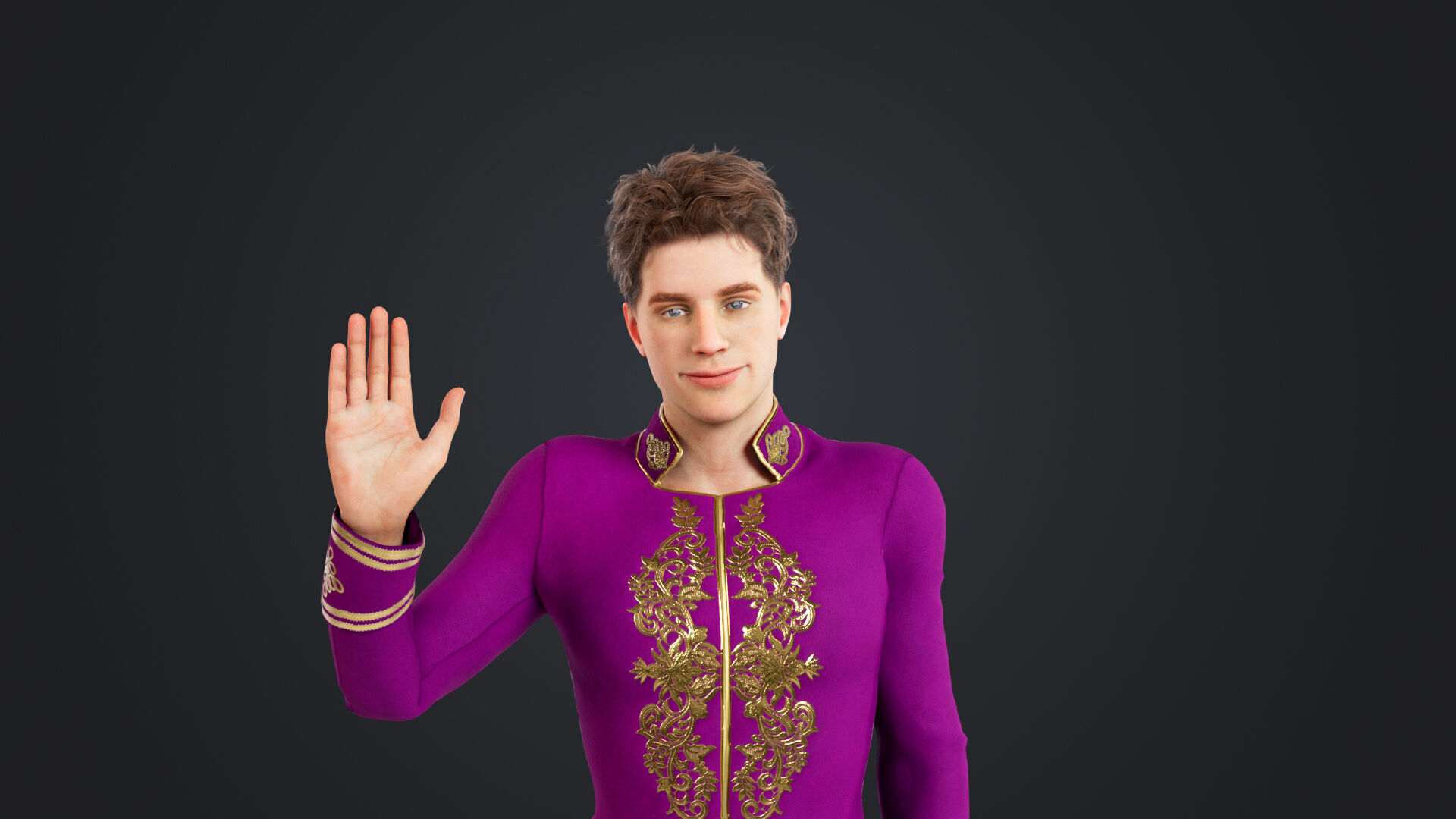 Ballerina Low-poly 3D model_6