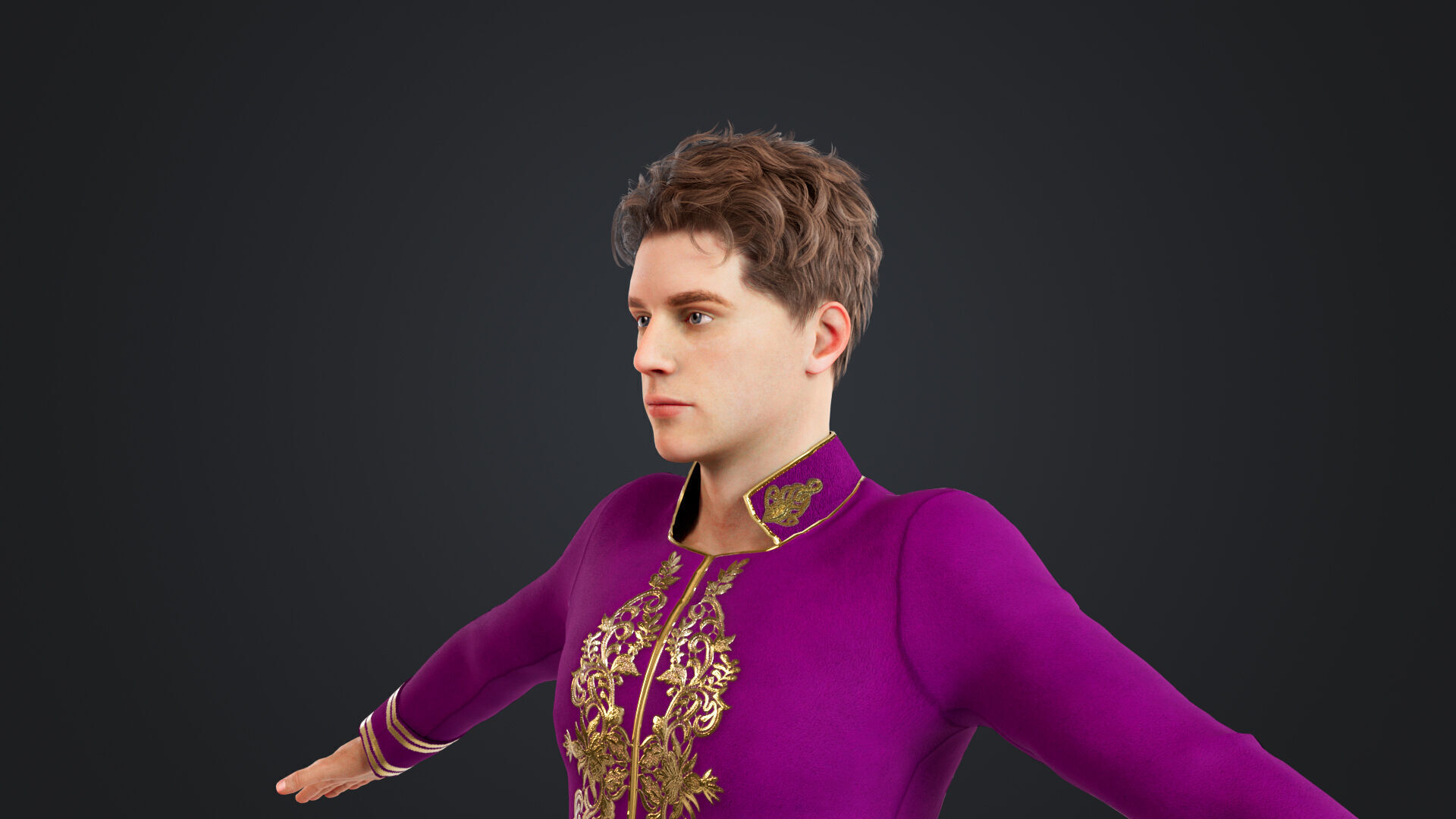 Ballerina Low-poly 3D model_14