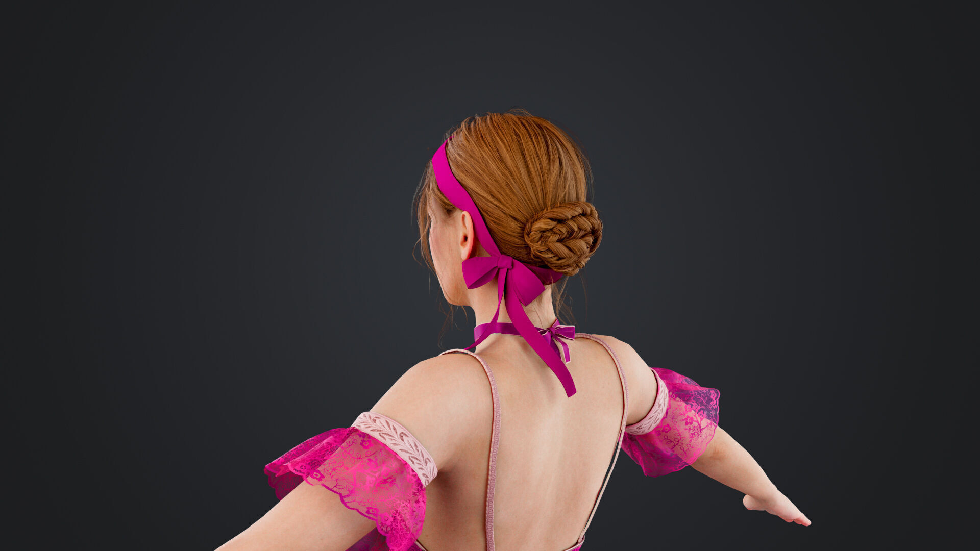 Ballerina Low-poly 3D model_31