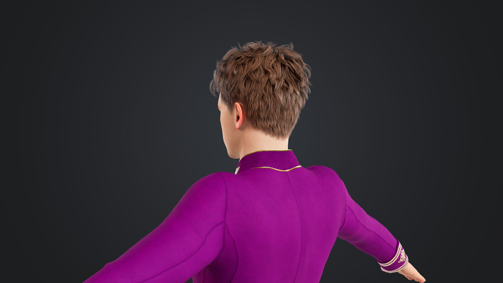 Ballerina Low-poly 3D model_16