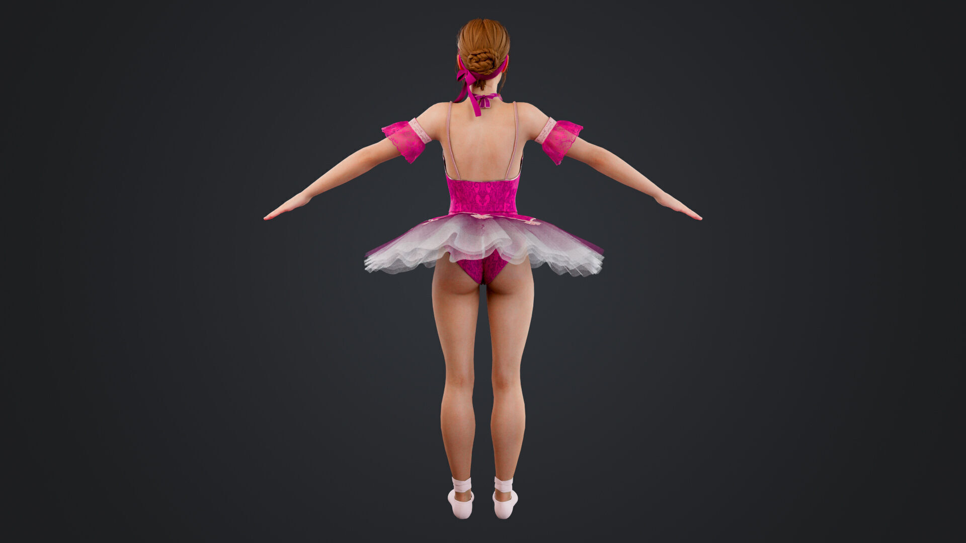 Ballerina Low-poly 3D model_27