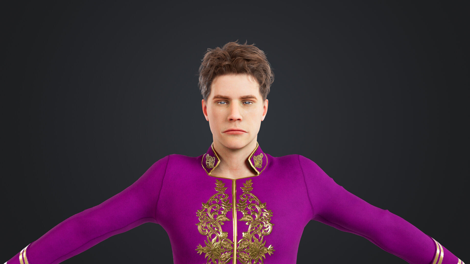 Ballerina Low-poly 3D model_20