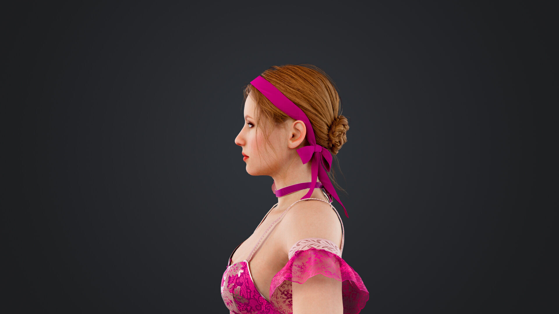 Ballerina Low-poly 3D model_30