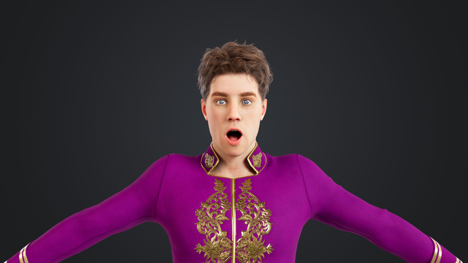 Ballerina Low-poly 3D model_21