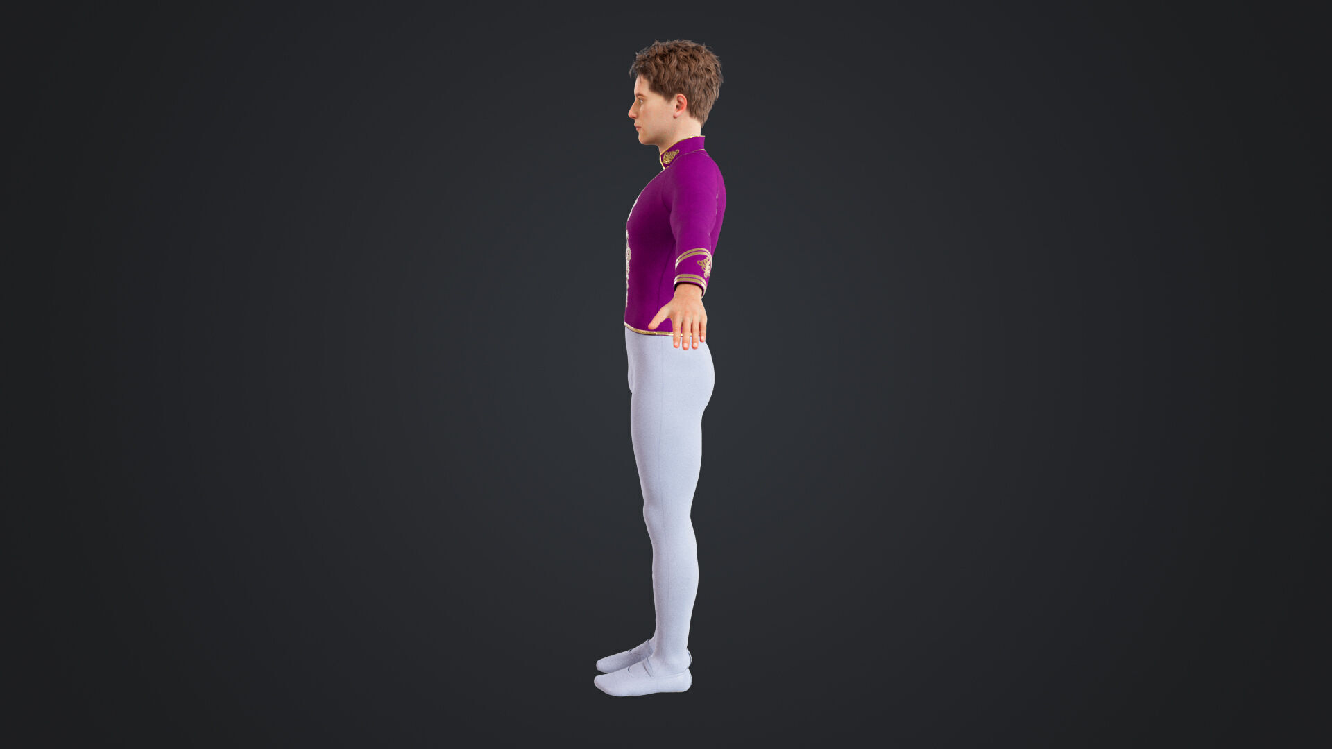 Ballerina Low-poly 3D model_10