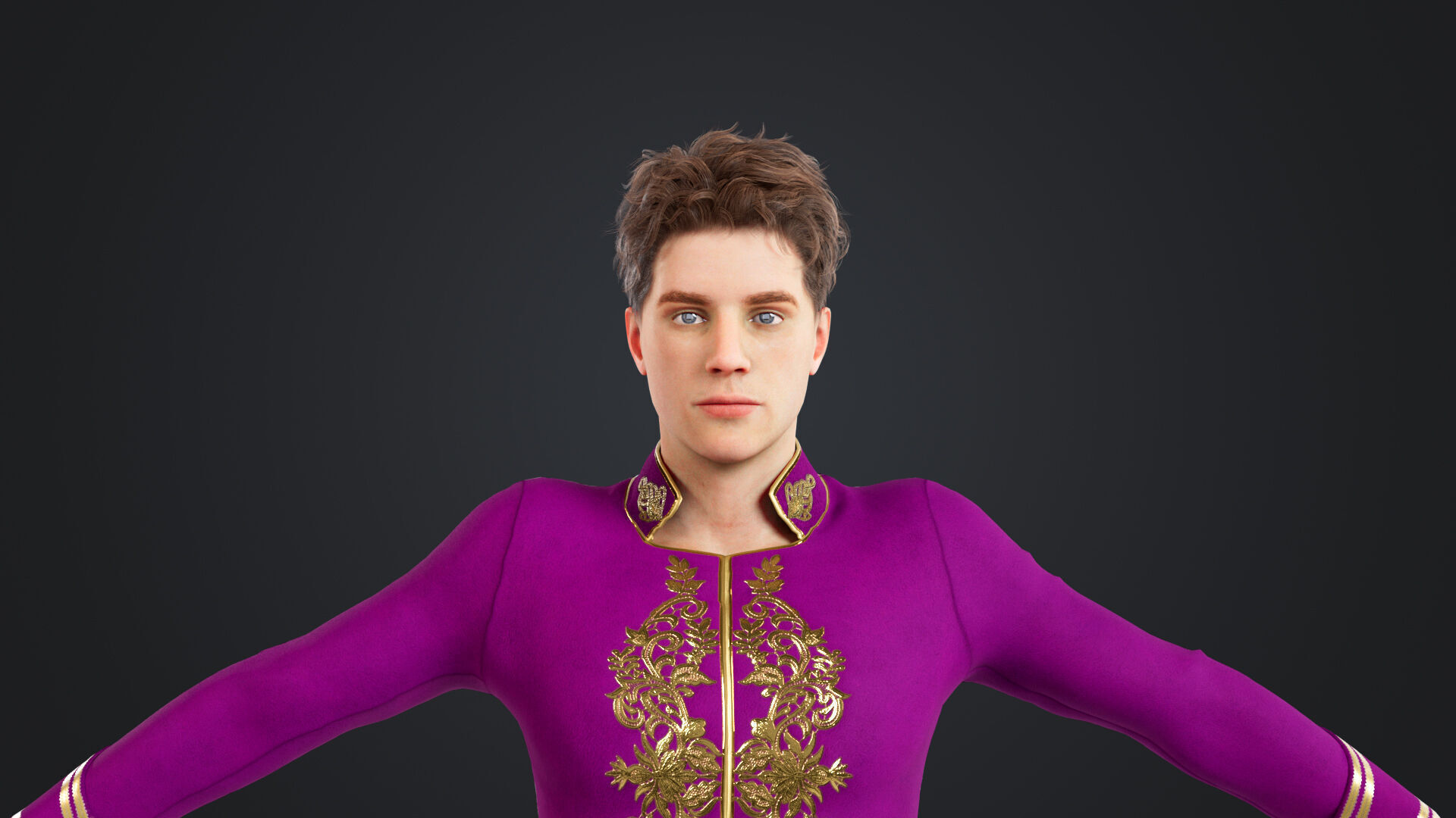 Ballerina Low-poly 3D model_13