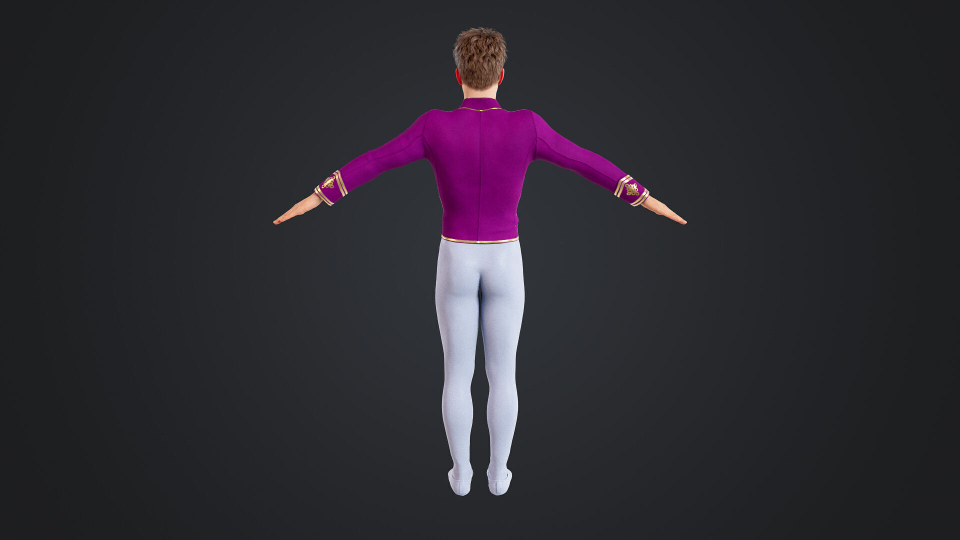 Ballerina Low-poly 3D model_12