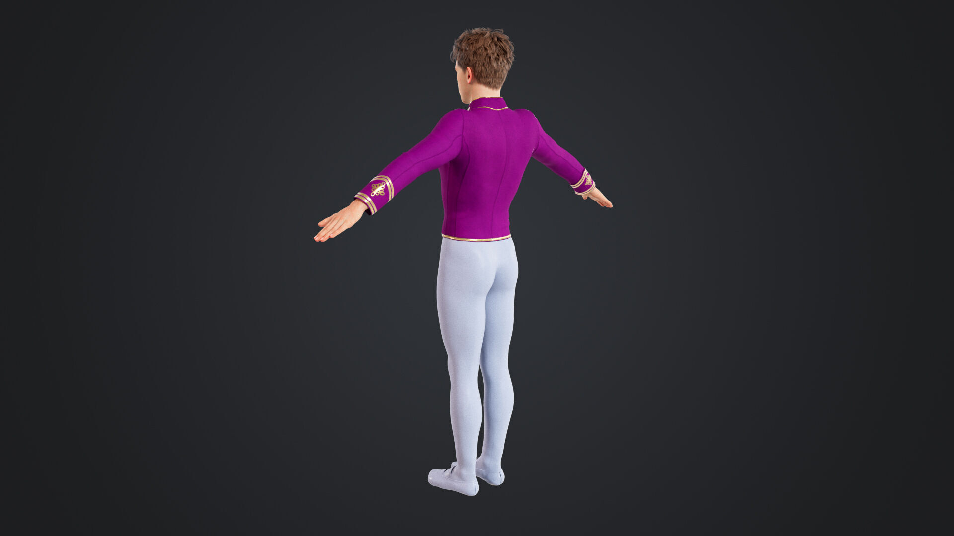 Ballerina Low-poly 3D model_11