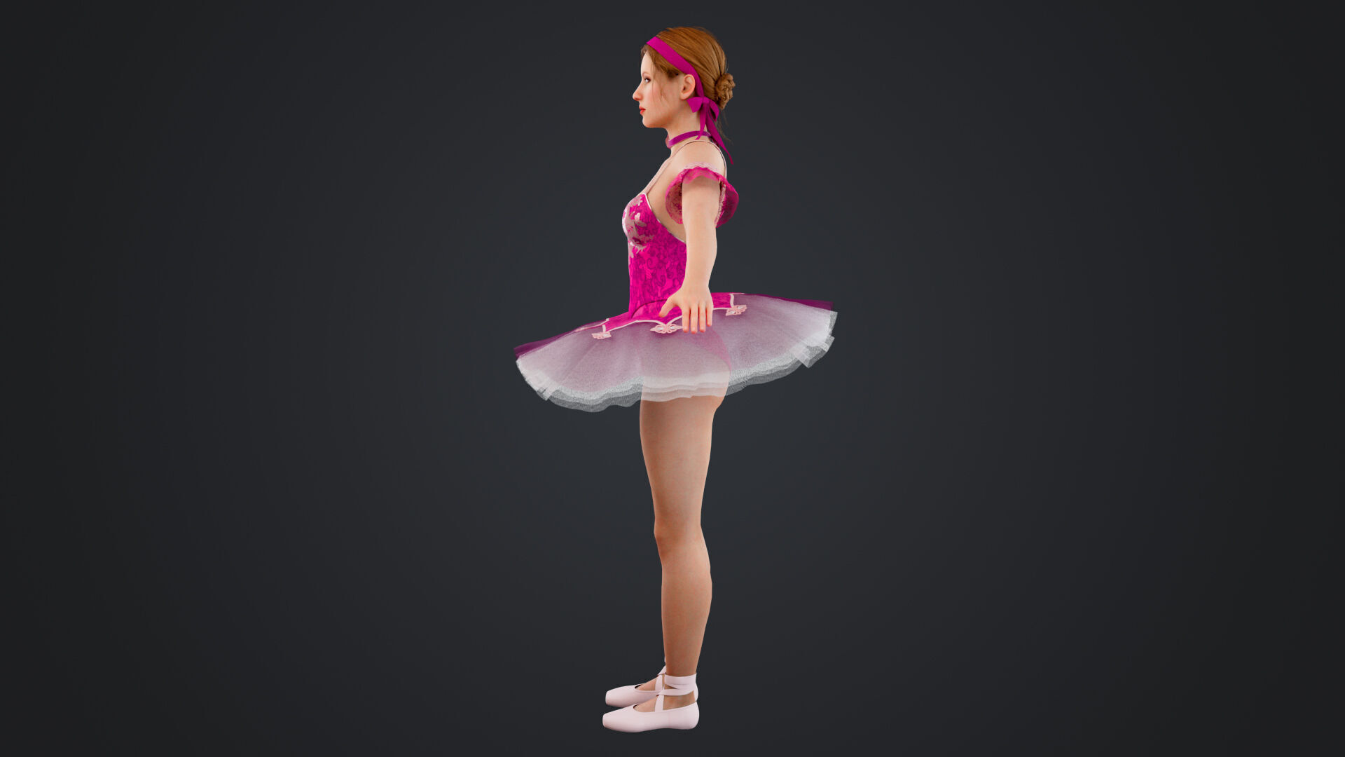Ballerina Low-poly 3D model_25